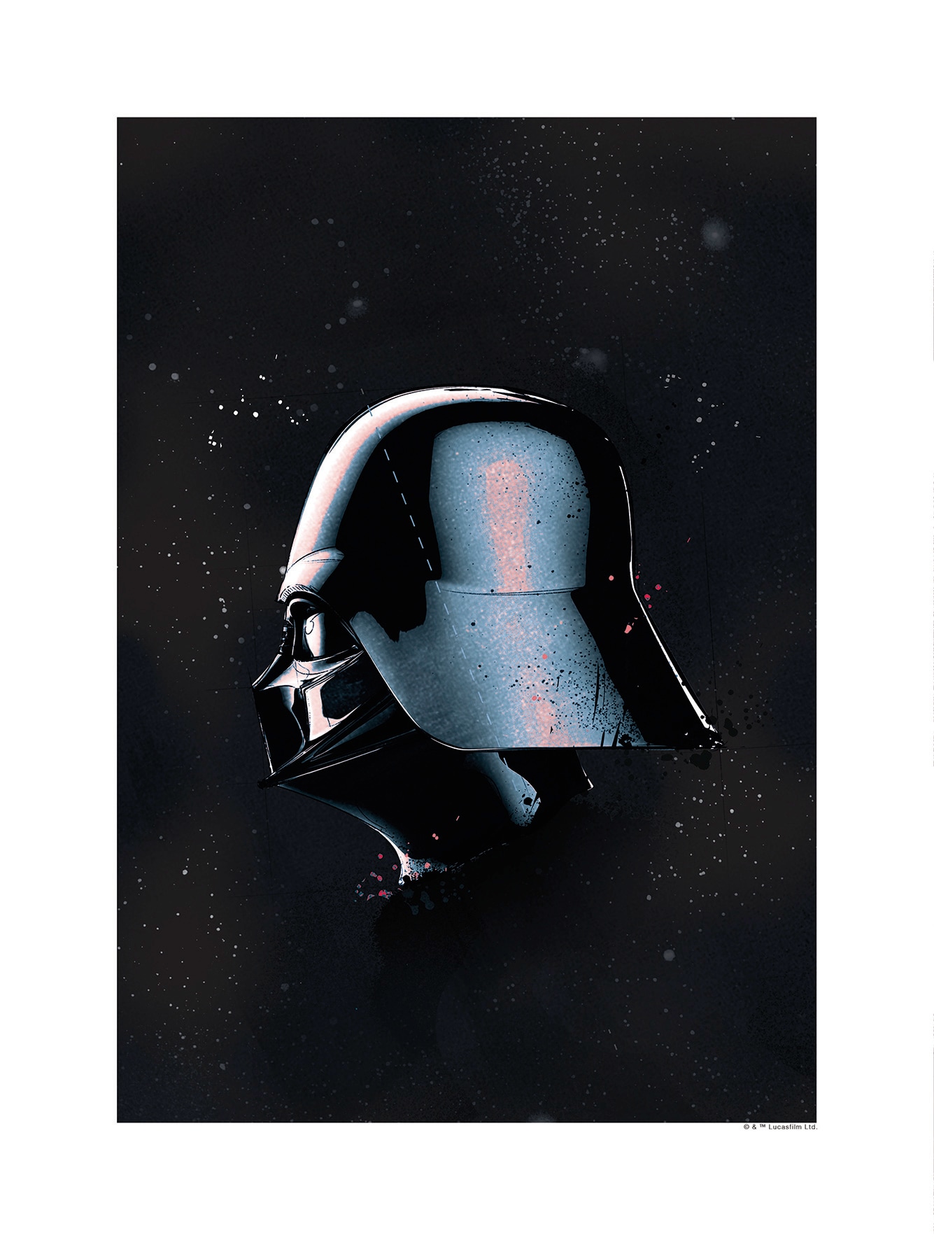 Image of Komar Bild "Star Wars Classic Helmets Vader" Star Wars 1 Stk. tlg. Wandbild zur Dekoration im Kinderzimmer - ohne Rahmen