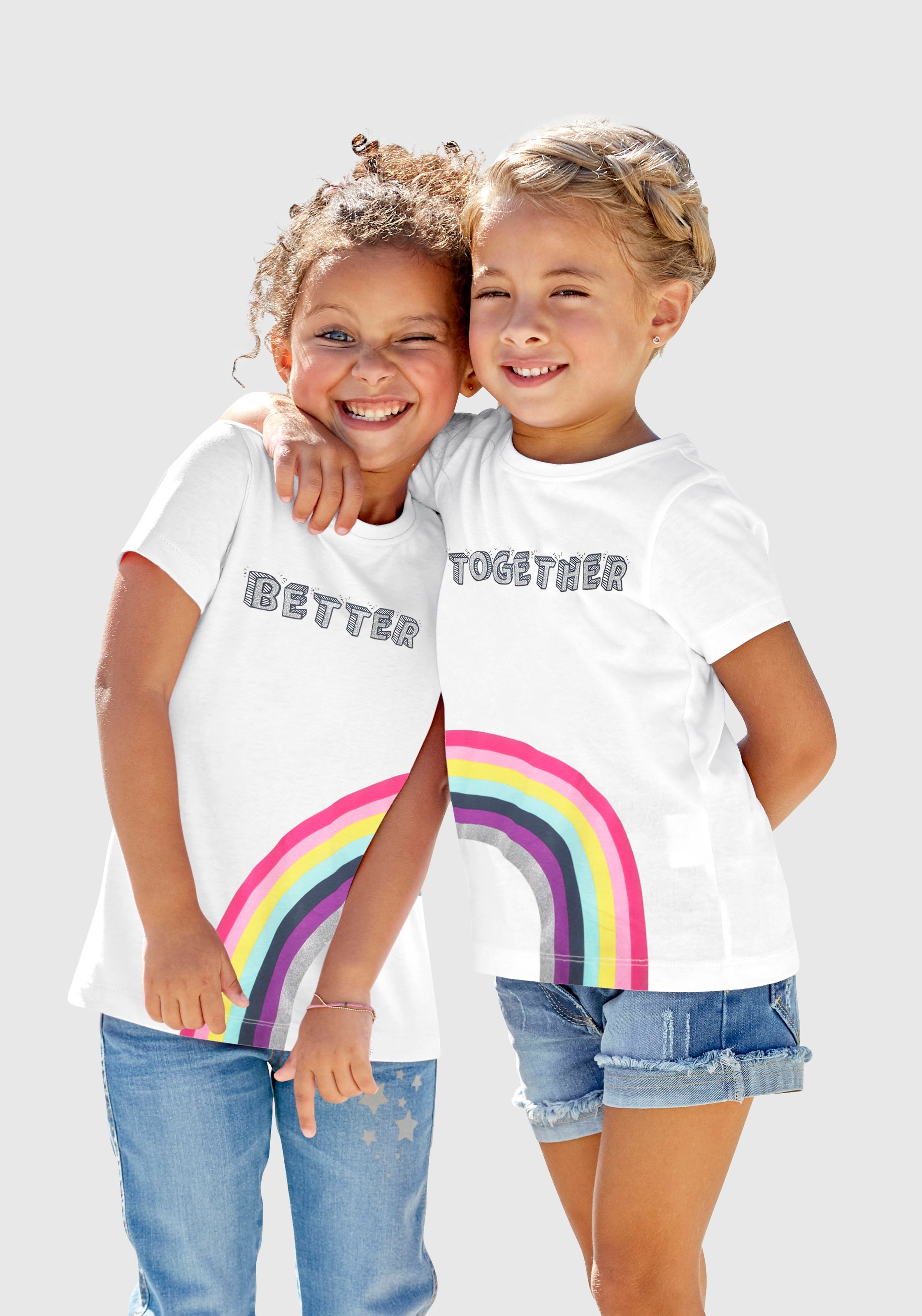 Image of KIDSWORLD Print-Shirt »BETTER TOGETHER«, (Packung, 2er-Pack), für Freundinnen bei Ackermann Versand Schweiz