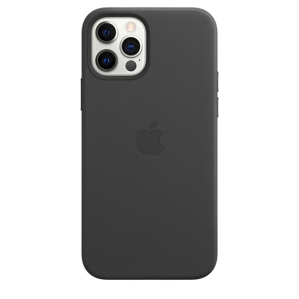 Apple Smartphone-Hülle »Apple iPhone 12/12 Pro Leder Case Mag Black«, iPhone 12-iPhone 12 Pro, 15,5 cm (6,1 Zoll), MHKG3ZM/A
