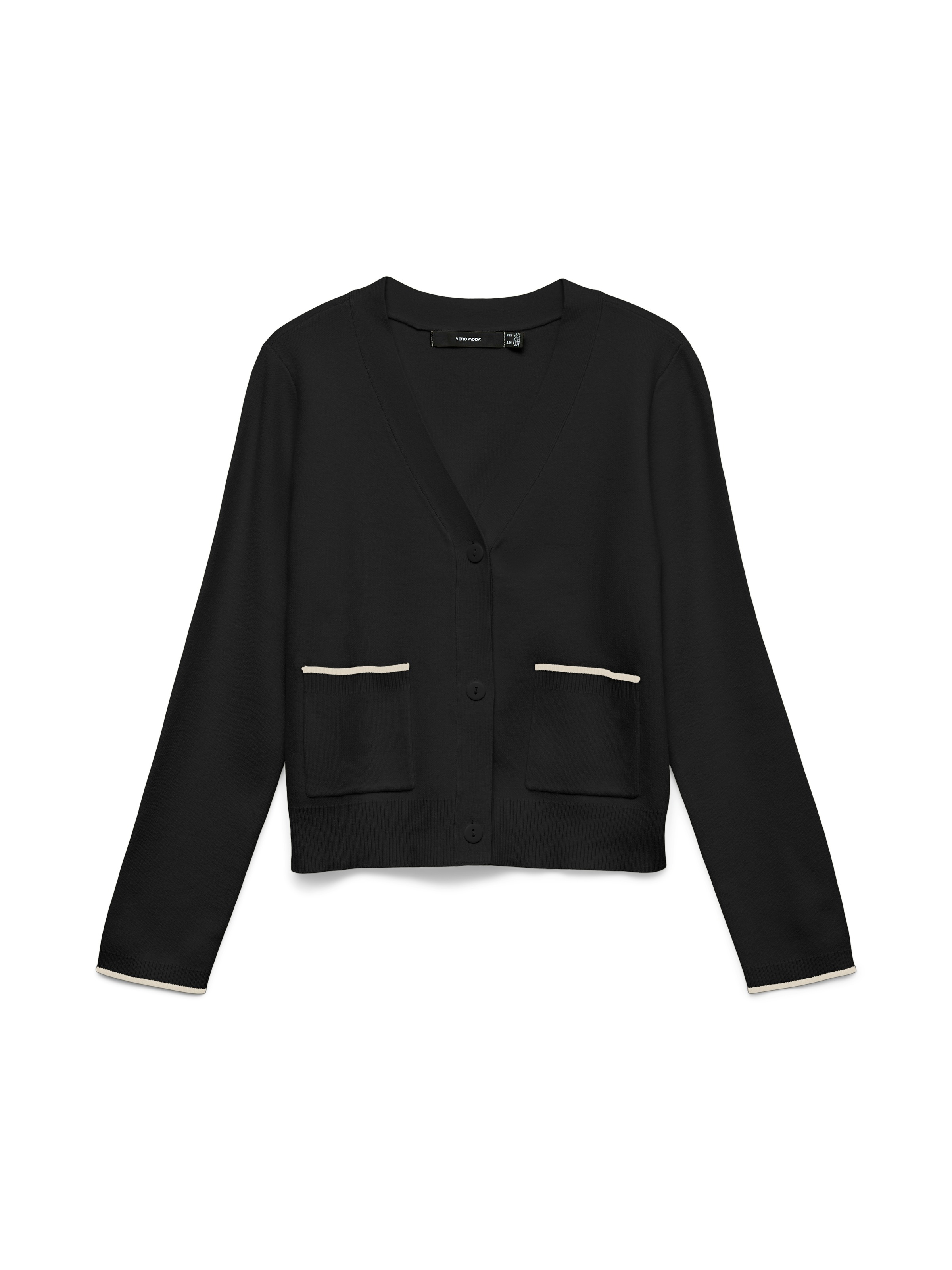 Vero Moda Veste en tricot »VMGOLD LS V-NECK CONTRAST CARDIGAN«