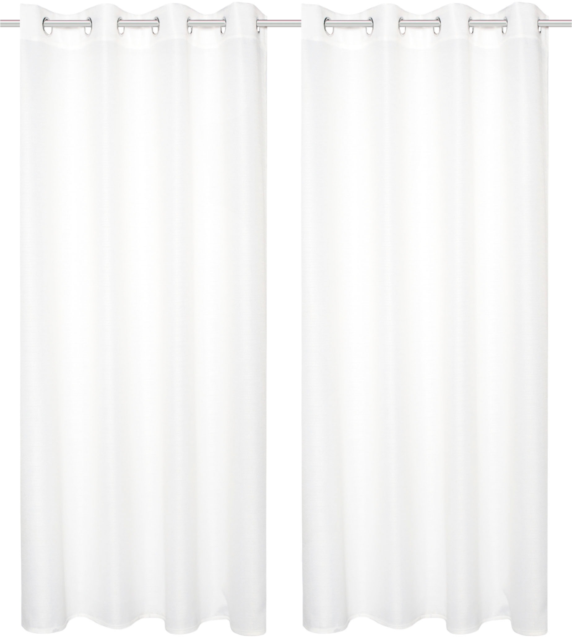 Home Basics Rideau »BENOGA 2er SET« Œillet 2 cuis tlg. SET, Ösenschal, Uni, Dekostruktur