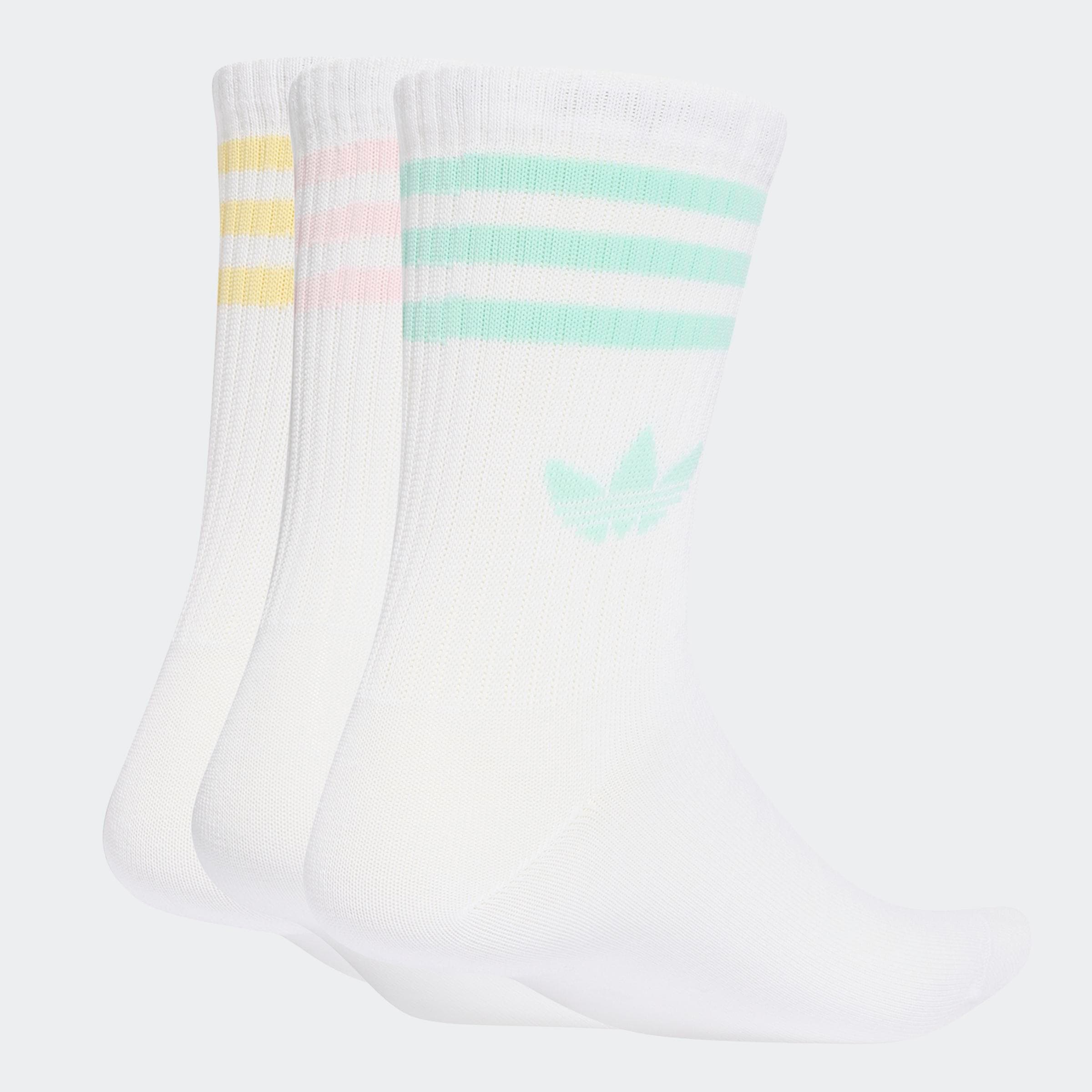 adidas Originals Sportsocken »3S CREW S 3P« 3 Paar tlg. für Laufen, knöchellang, mit 3-Streifen und Trefoil Logo