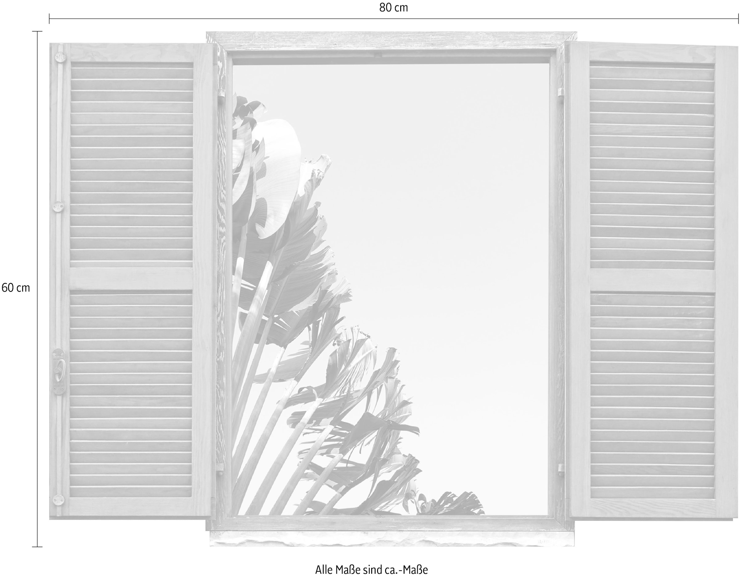 queence Autocollant mural »blauer Himmel« Wandsticker, Wandbild, selbstklebend, 3D, Fenster