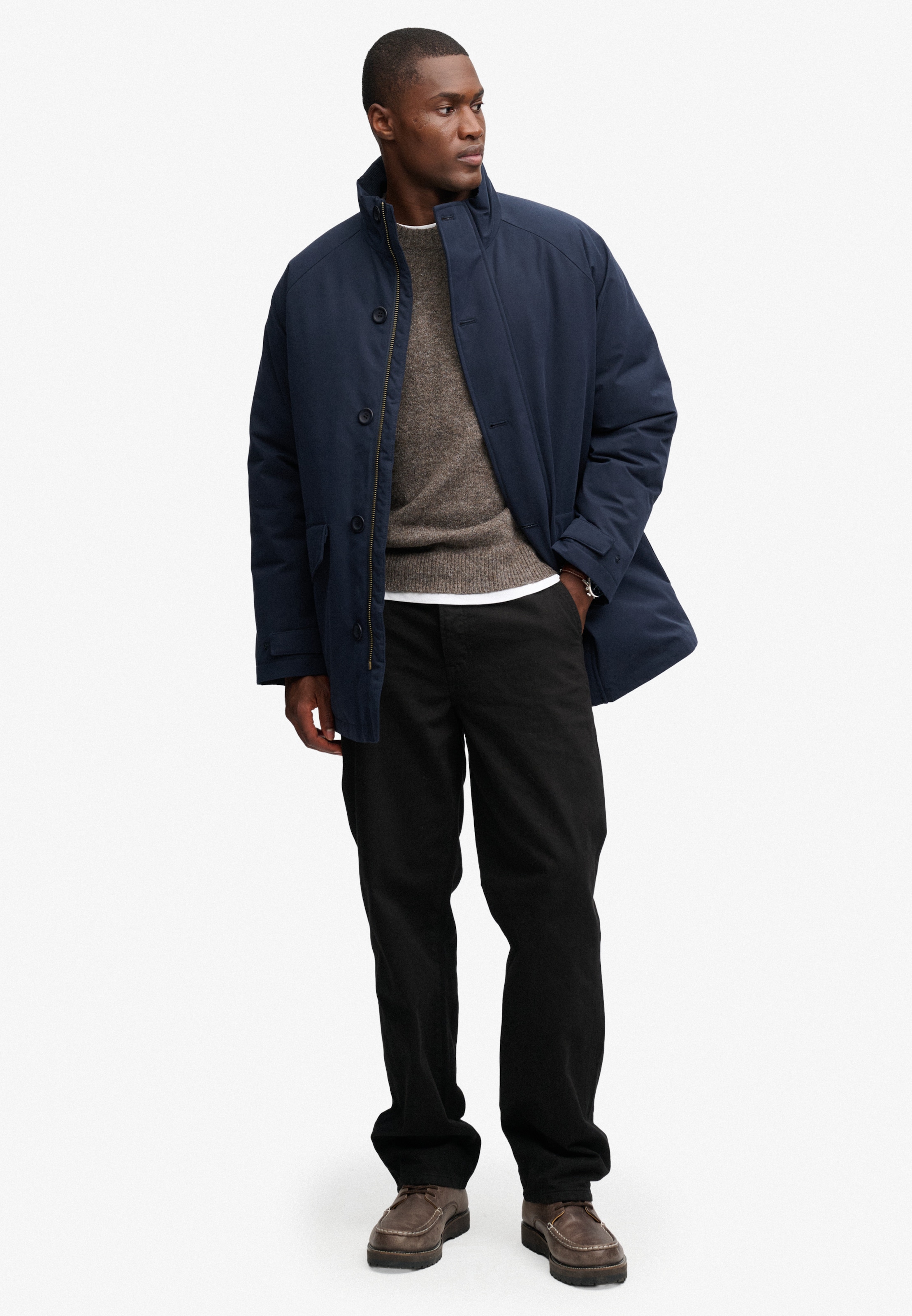 Superdry Parka »PREMIUM PADDED CAR COAT« mélange de matériaux, coupe régulière