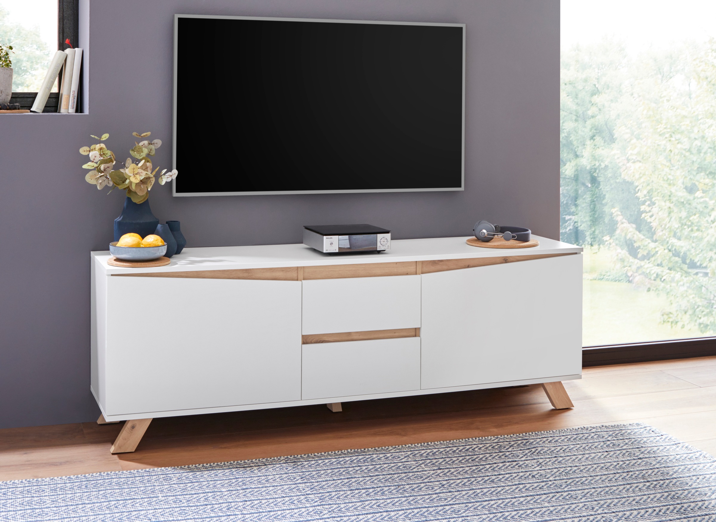 Image of Homexperts TV-Board »Vicky«, Breite 160 cm, in matt weiss bei Ackermann Versand Schweiz