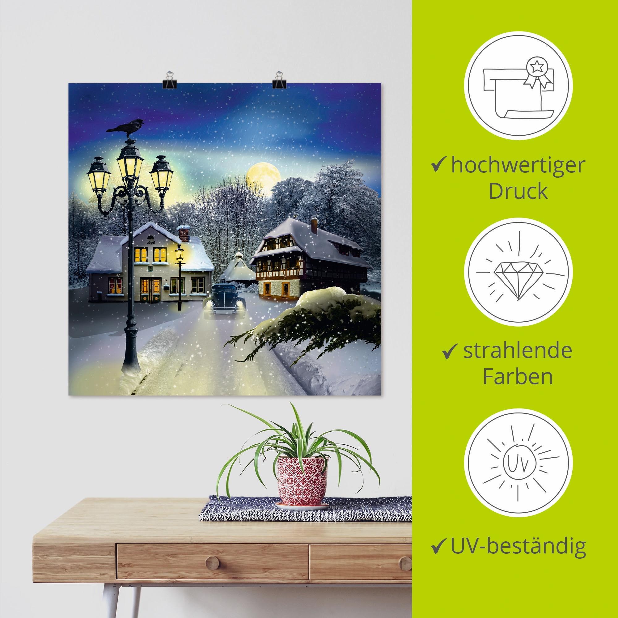 Artland Wandbild »Winterzeit«, Vier Jahreszeiten, (1 St.), als Leinwandbild, Poster, Wandaufkleber in verschied. Grössen