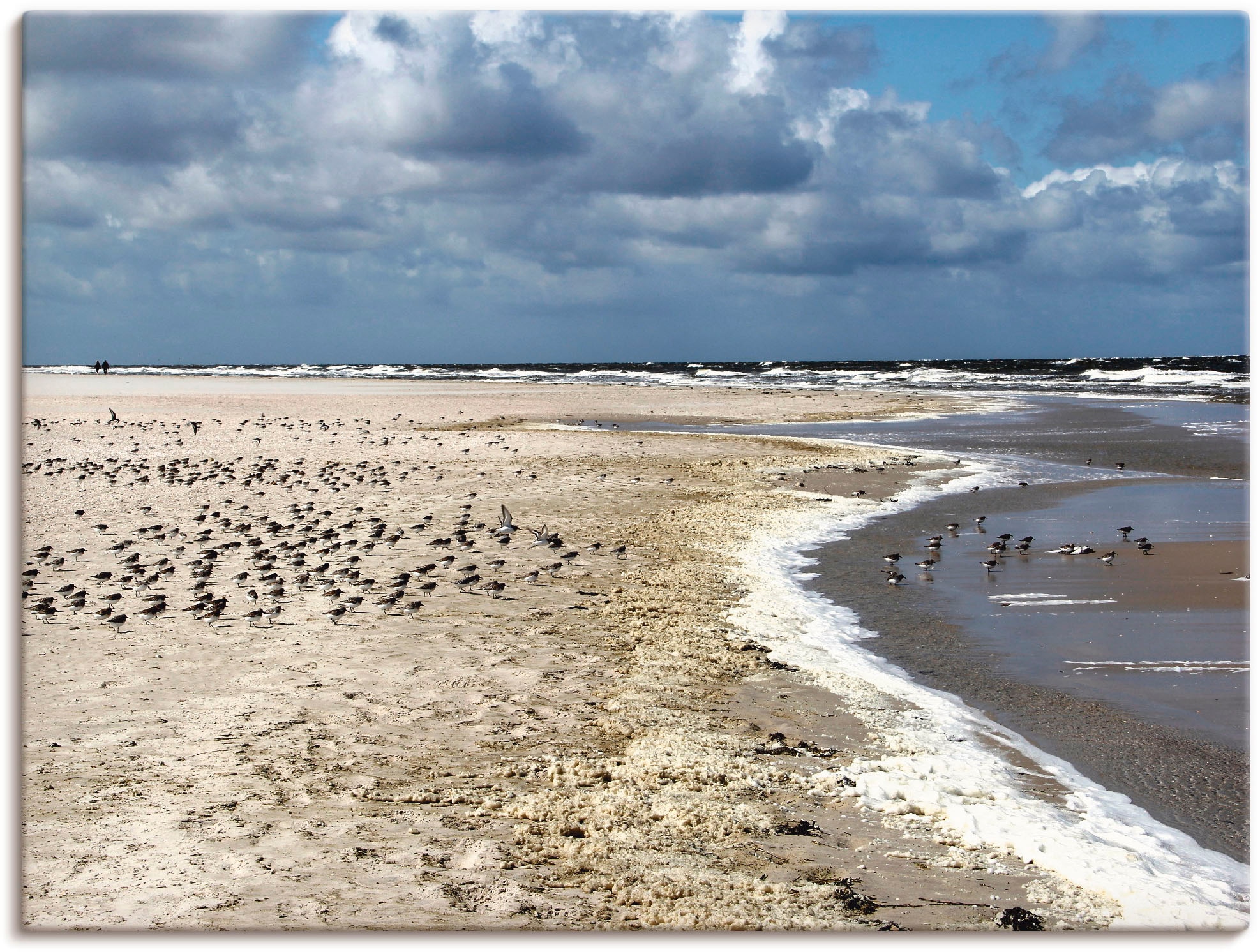Image of Artland Leinwandbild "Am schönen Nordseestrand" Strand 1 Stk. tlg. auf Holzrahmen gespannt