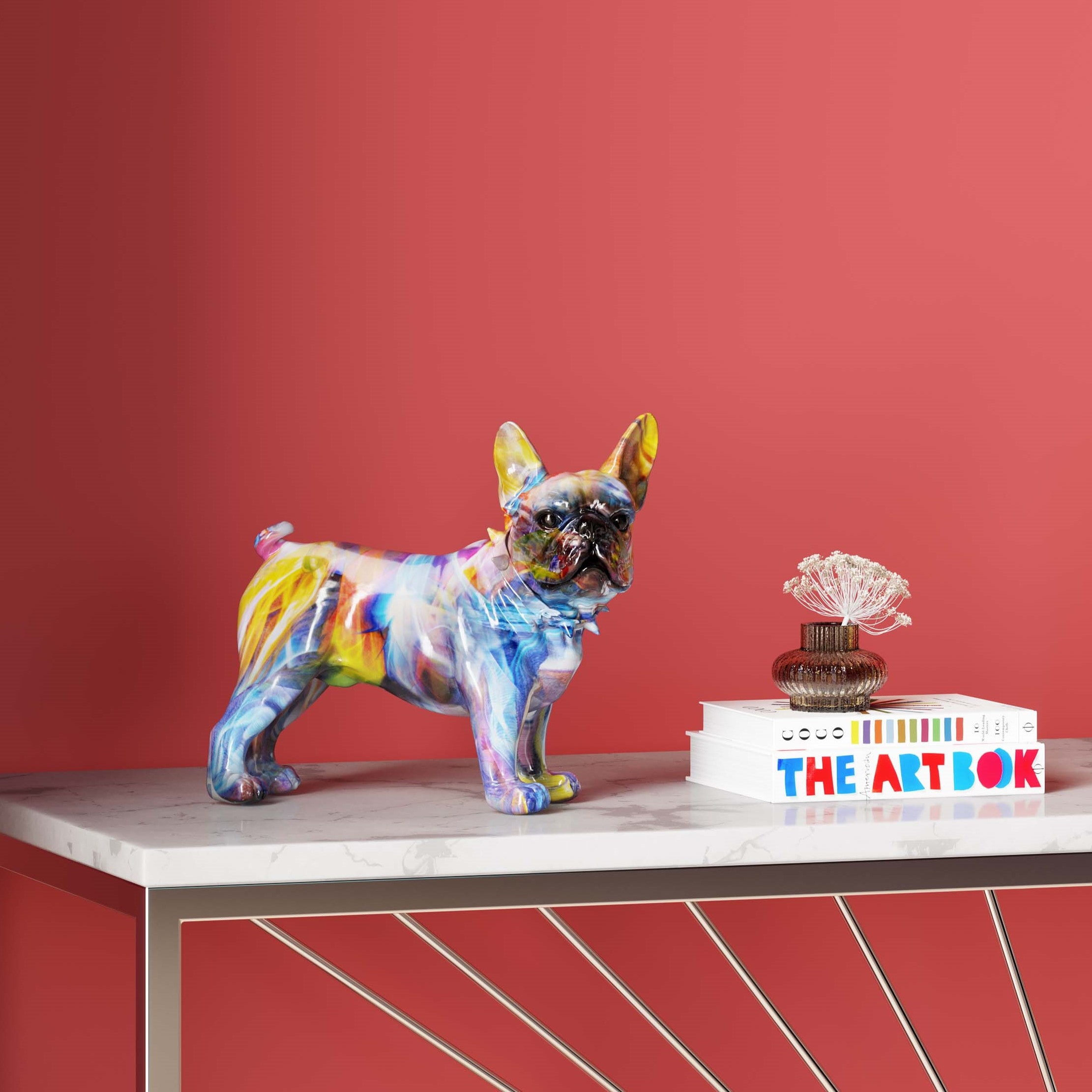 Kare Design Dekofigur »Deko Figur Frenchie Bunt 24cm«