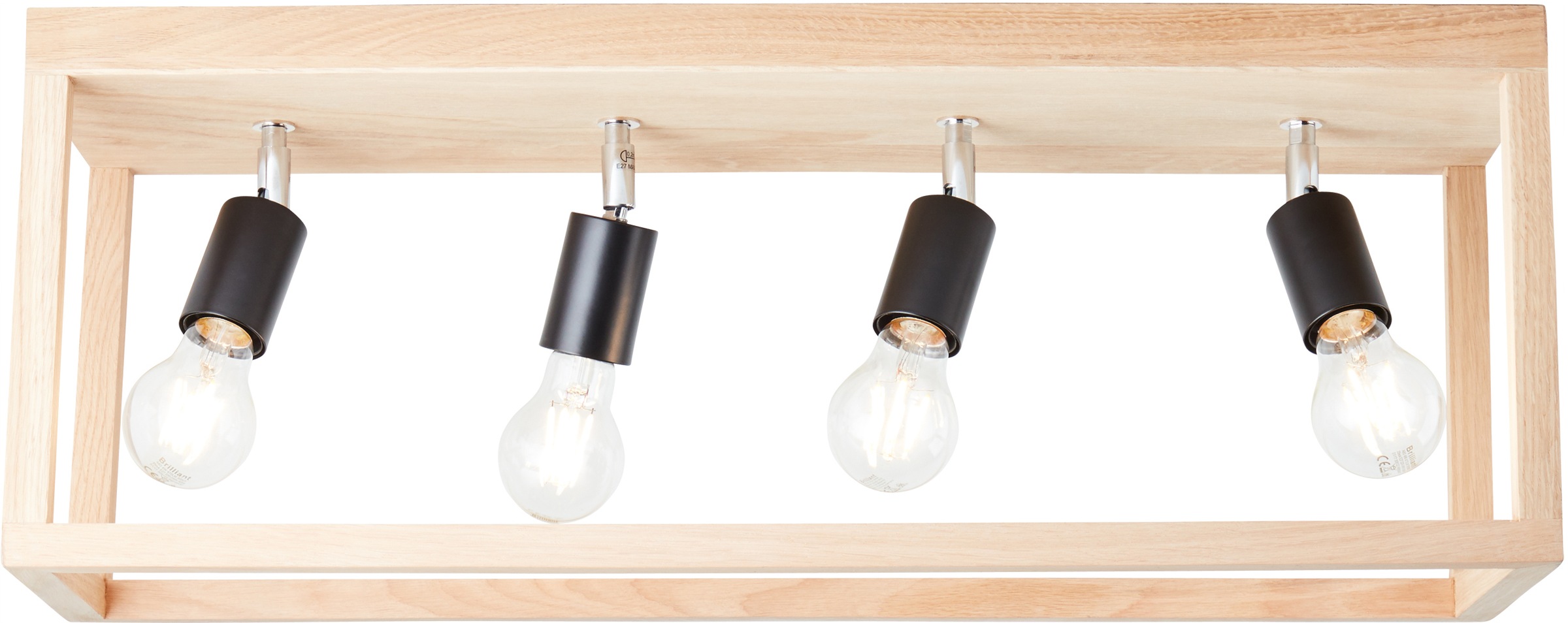 Image of Brilliant Leuchten Deckenleuchte »Nerea«, E27, 1 St., 4 x E27, 15W, eiche geölt bei Ackermann Versand Schweiz