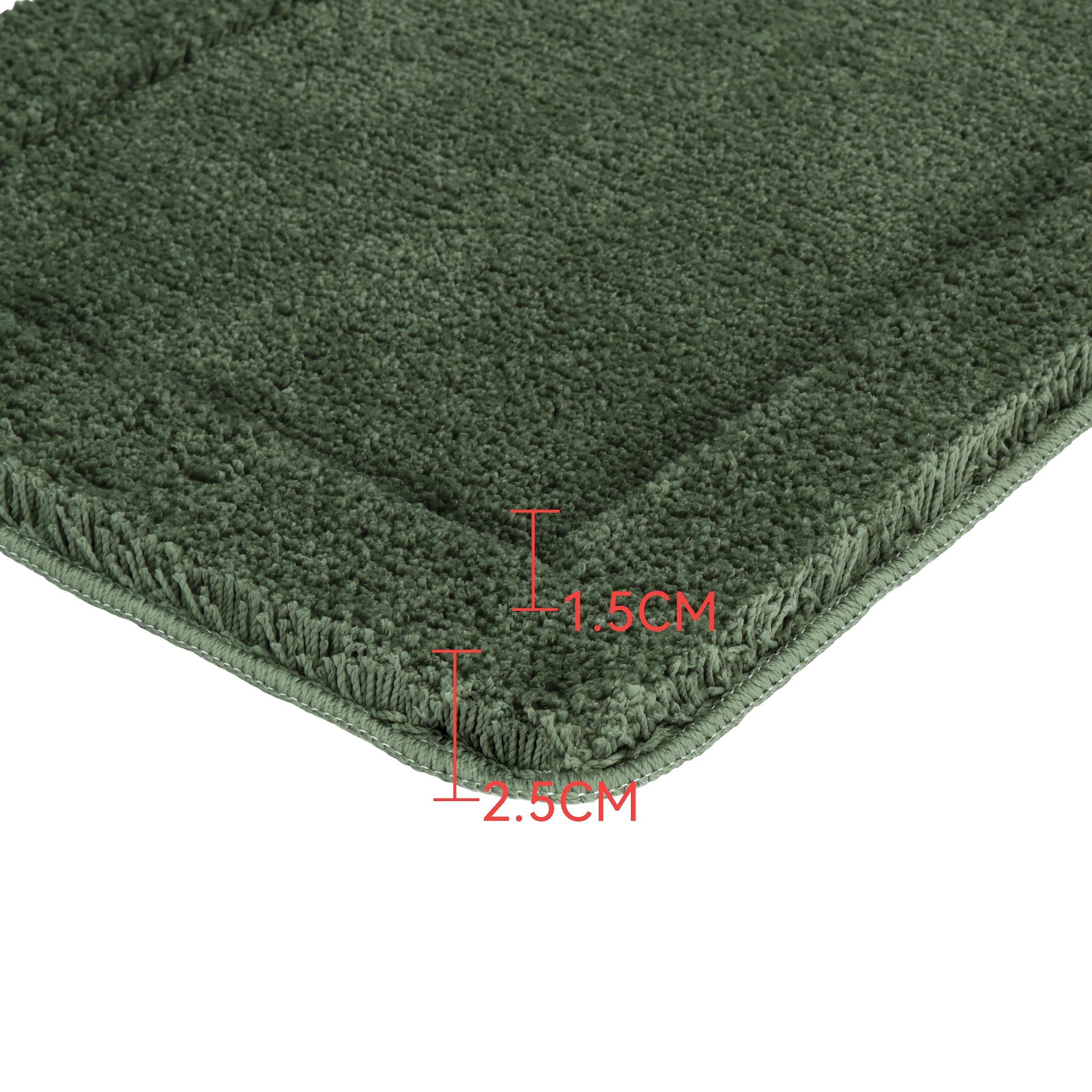 GOODproduct Badematte »Sanremo mit Rahmen, Badvorleger, Badezimmer Teppich, sehr weich« Höhe 25 mm rutschhemmend beschichtet fussbodenheizungsgeeignet | schnell trocknend Badteppich, unifarben, rechteckig und als 3-tlg. Set erhältlich