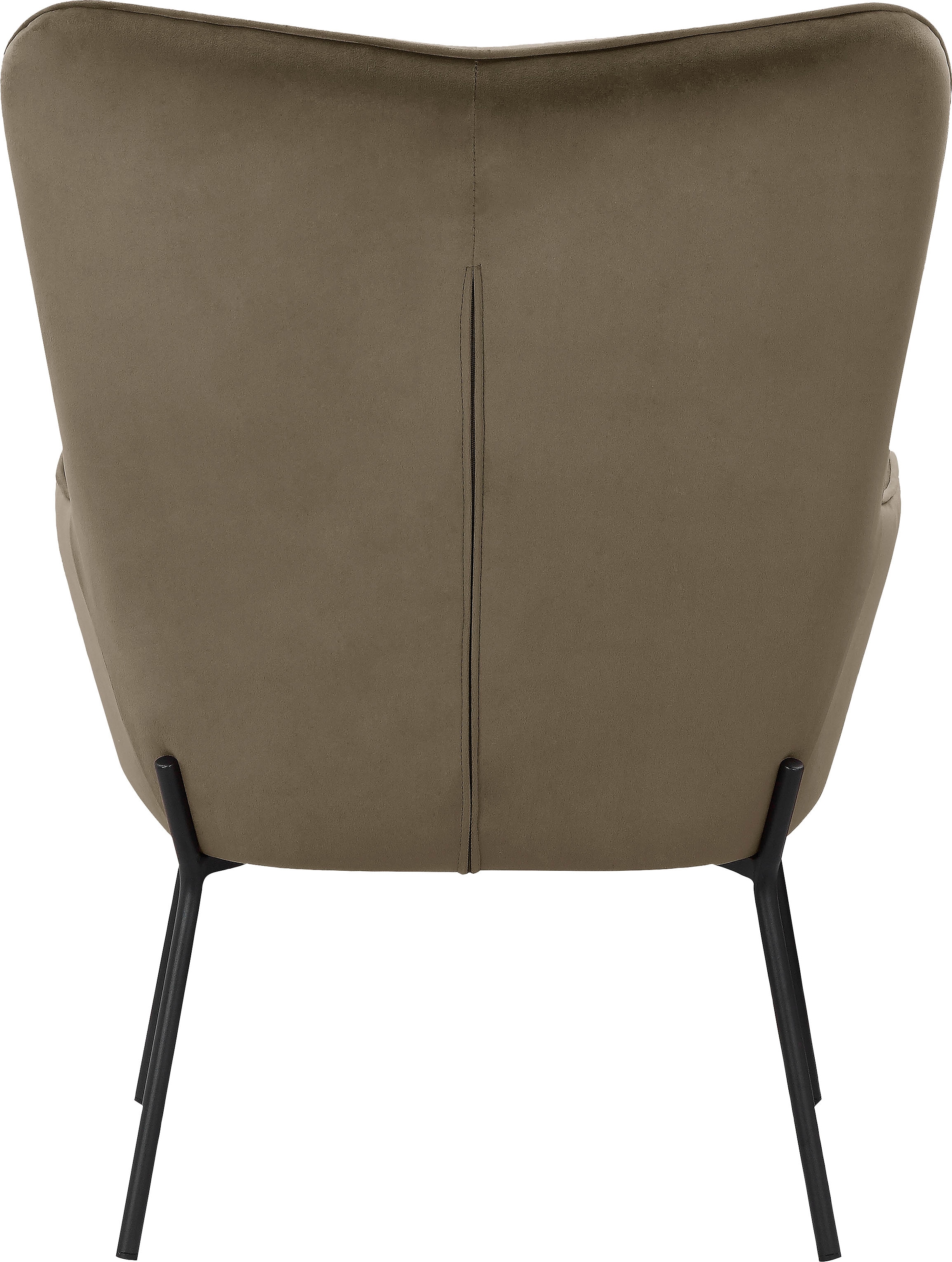GOODproduct Fauteuil lounge »Luukas, Ohrensessel mit Metallbeinen,« 1 cuis tlg. Stoff recyceltes Polyester, Sitz und Rücken gepolstert, Sitzhöhe 46 cm