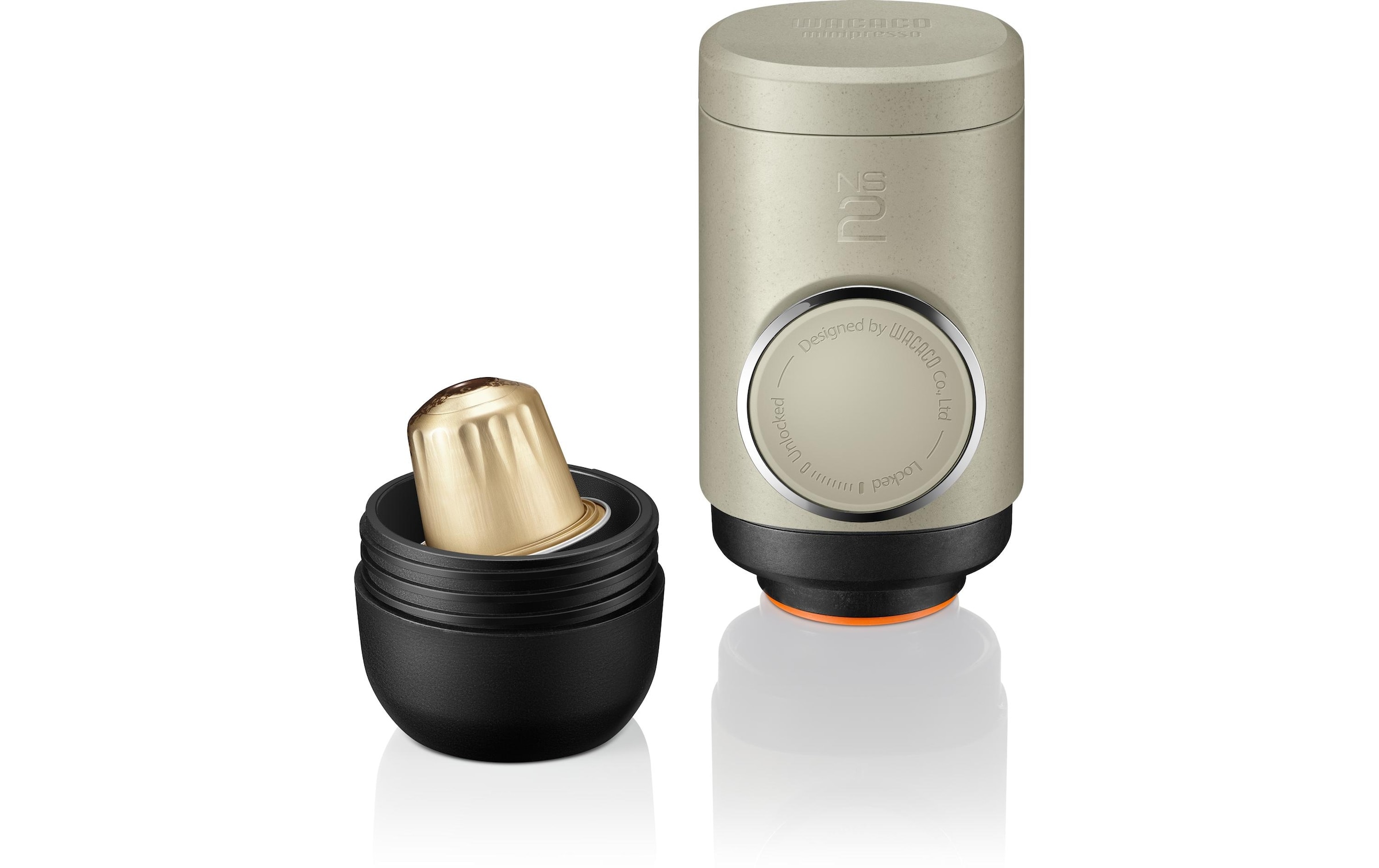 Wacaco Reisekaffeemaschine »Minipresso NS2 Nespresso Kapseln« Material: Edelstahl, Silikon