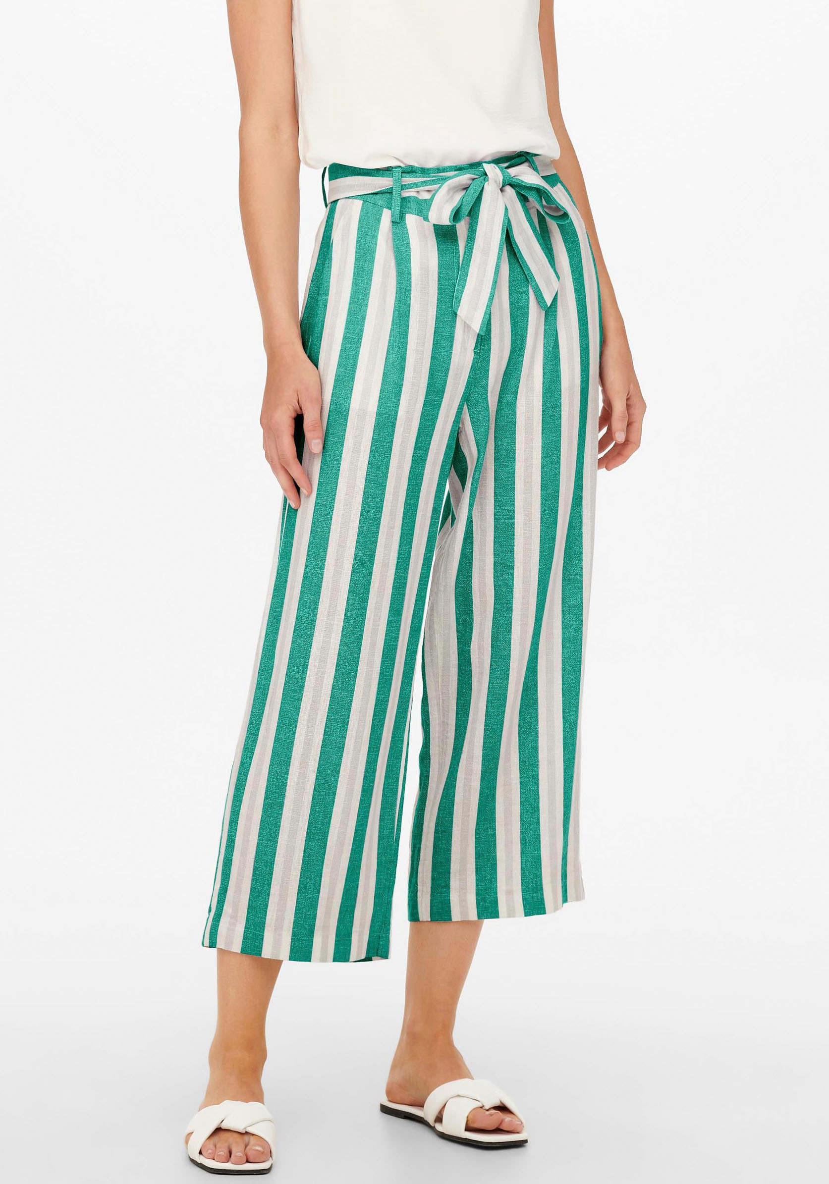 Image of Only Culotte »ONLCARO HW LINEN BLEND BELT CULOTTE«, mit Leinen bei Ackermann Versand Schweiz