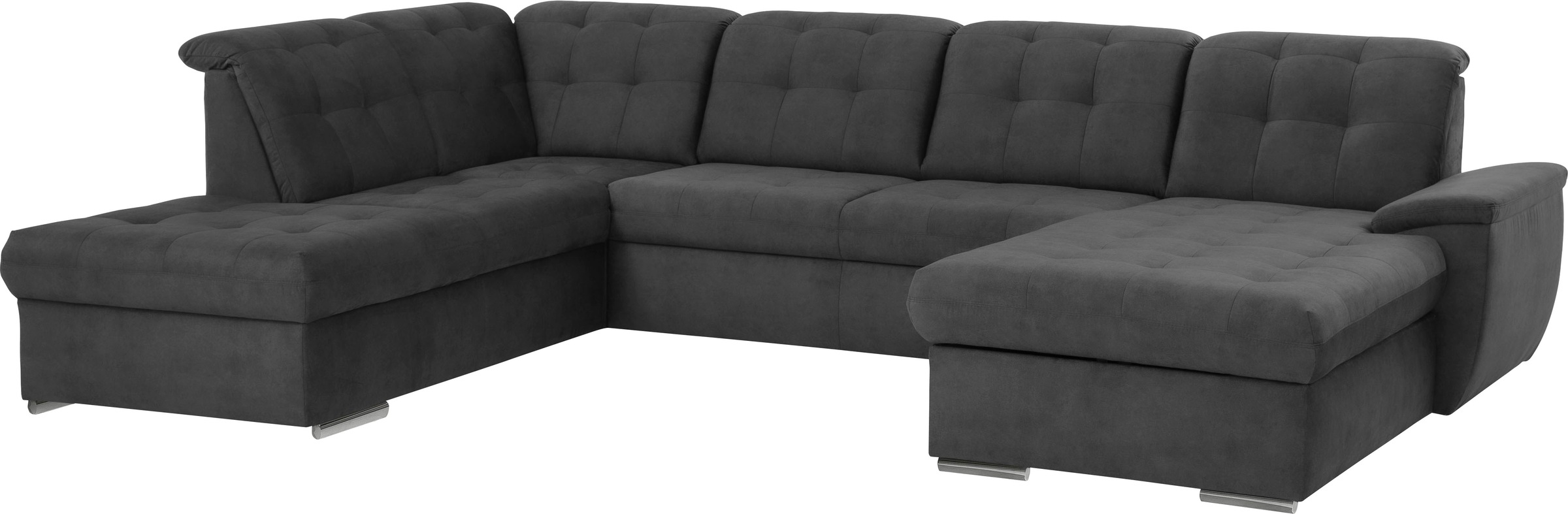 exxpo - sofa fashion Wohnlandschaft »Durango, aufwendige Sitz- und Rückenverarbeitung, bequem, U-Form«, inkl. Kopfteilverstellung, wahlweise mit Bettfunktion und Bettkasten