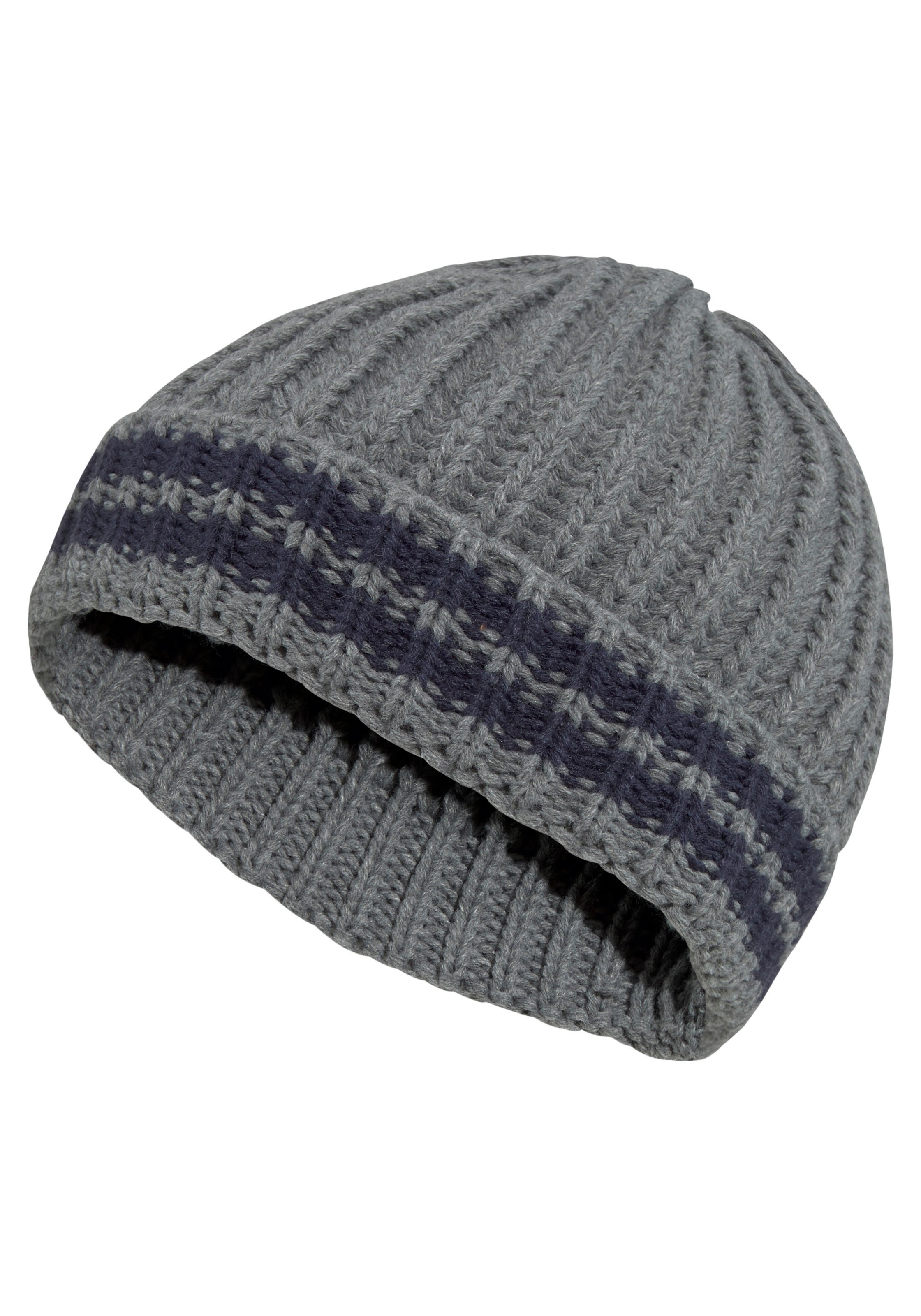 Image of J.Jayz Strickmütze, Rippenstrick, Zwei farbigen Streifen bei Ackermann Versand Schweiz
