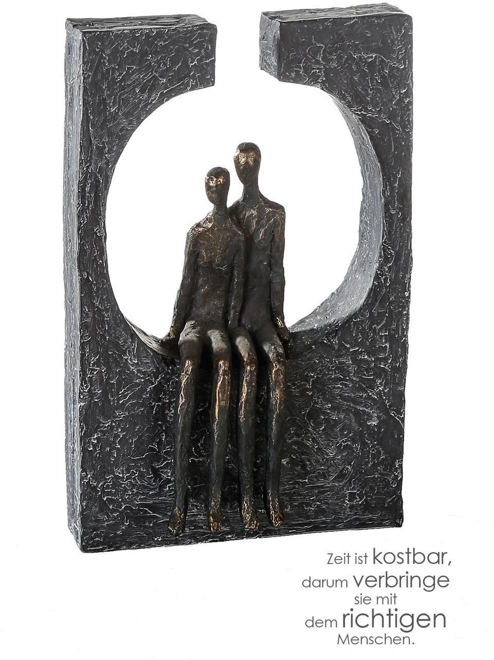 Image of Casablanca by Gilde Dekofigur "Skulptur Zweisamkeit" Dekoobjekt, Höhe 28 cm, Pärchen, mit Spruchanhänger, Wohnzimmer