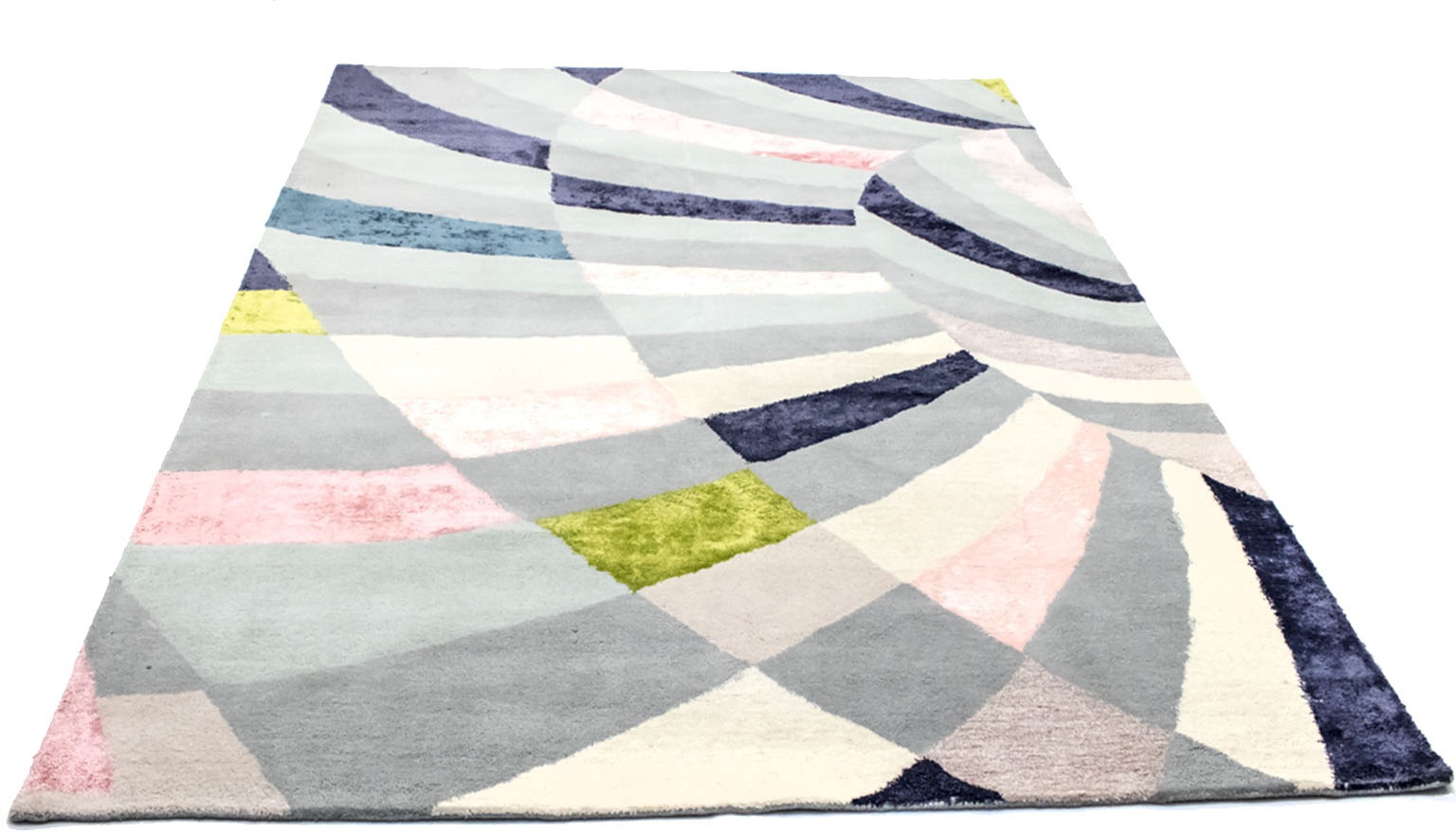 Image of morgenland Wollteppich »Designer Teppich handgetuftet mehrfarbig«, rechteckig, 15 mm Höhe, Kurzflor bei Ackermann Versand Schweiz