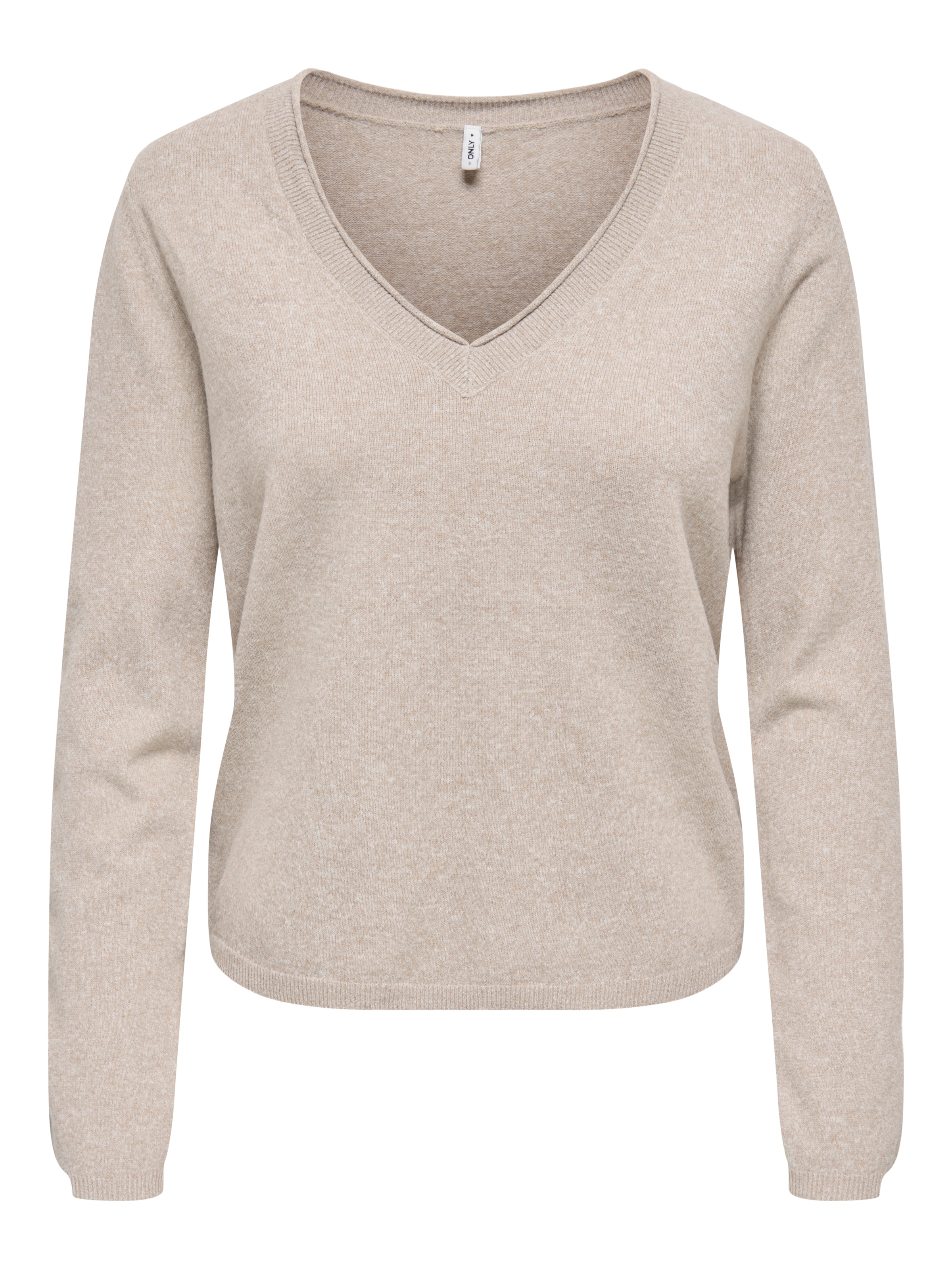 ONLY V-Ausschnitt-Pullover »ONLLOYAL LIFE LS V-NECK PULLO KNT NOOS« Materialmix