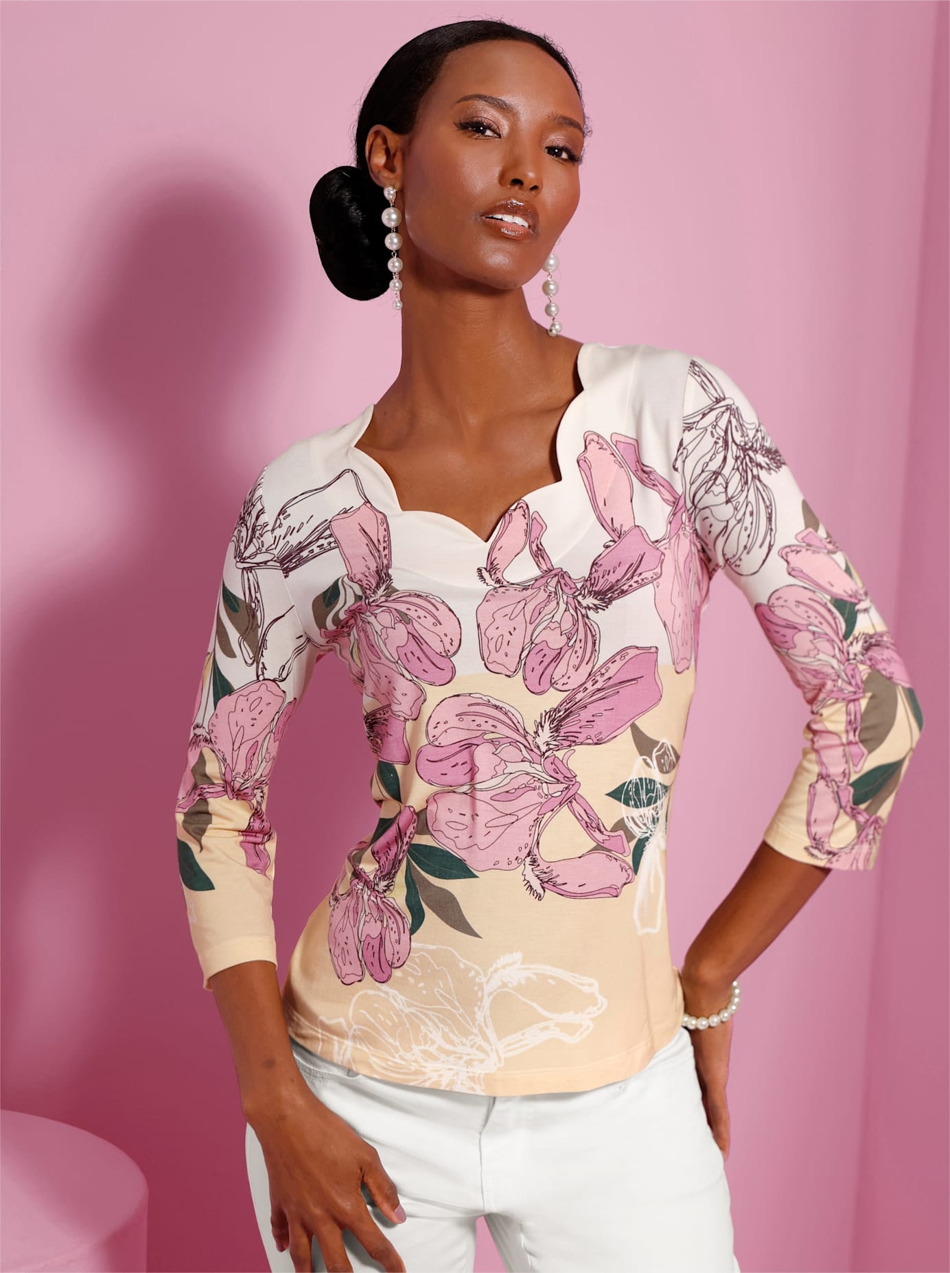 creation L Print-Shirt »Druck-Shirt« 1 tlg.