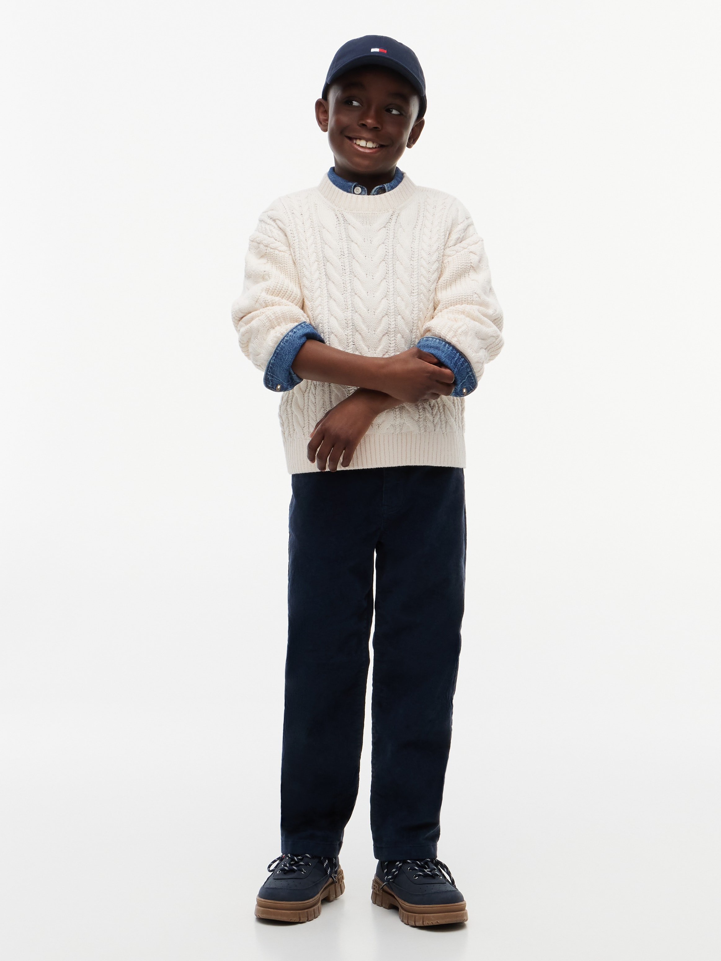 Tommy Hilfiger Strickpullover Regular Fit, Baumwoll-Mix, Kinder bis 16 Jahre