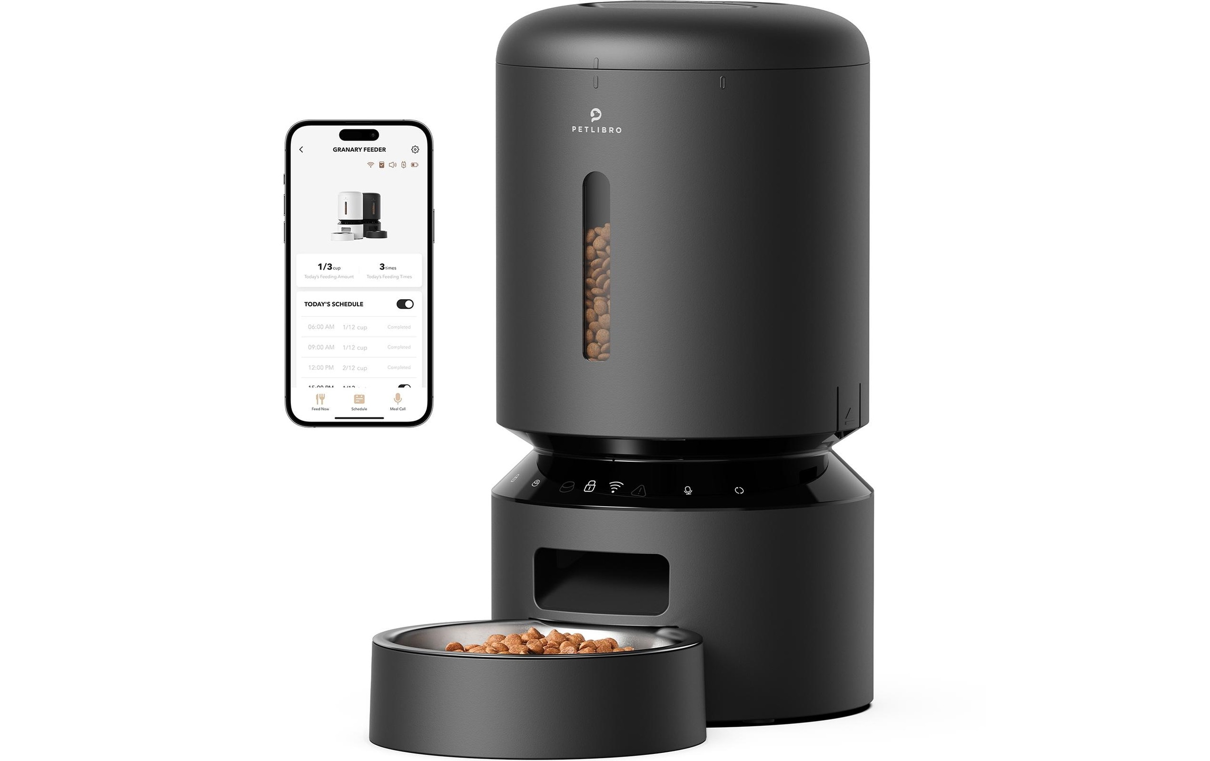 Futterautomat »Petlibro Granary Wifi Feeder, 5 l, Schwarz«