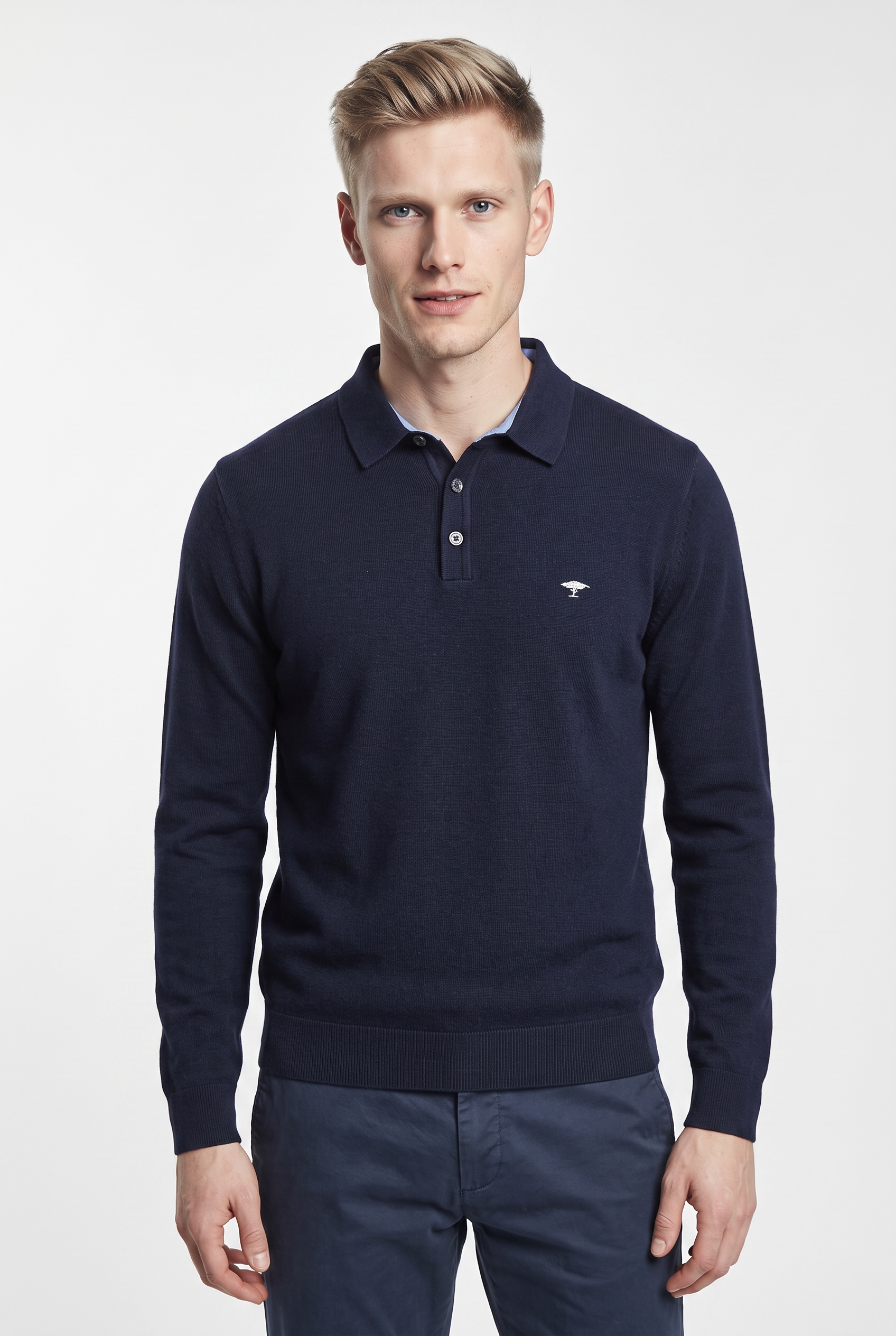 Image of FYNCH-HATTON Polokragenpullover Langarm, aus Baumwolle