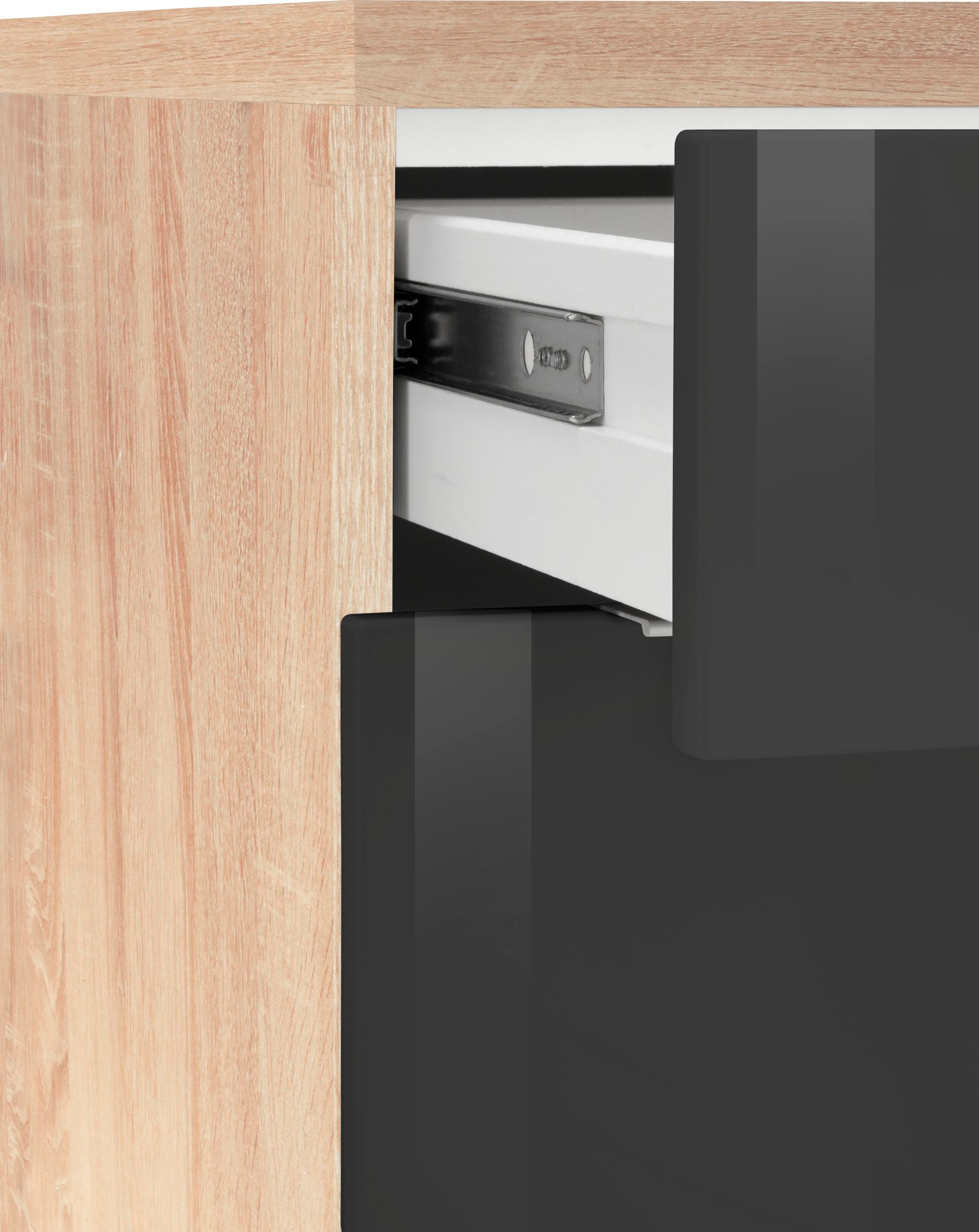 KOCHSTATION »KS-Brindisi« Stellbreite 220/280 cm, wahlweise mit E-Geräten, mit MDF-Fronten