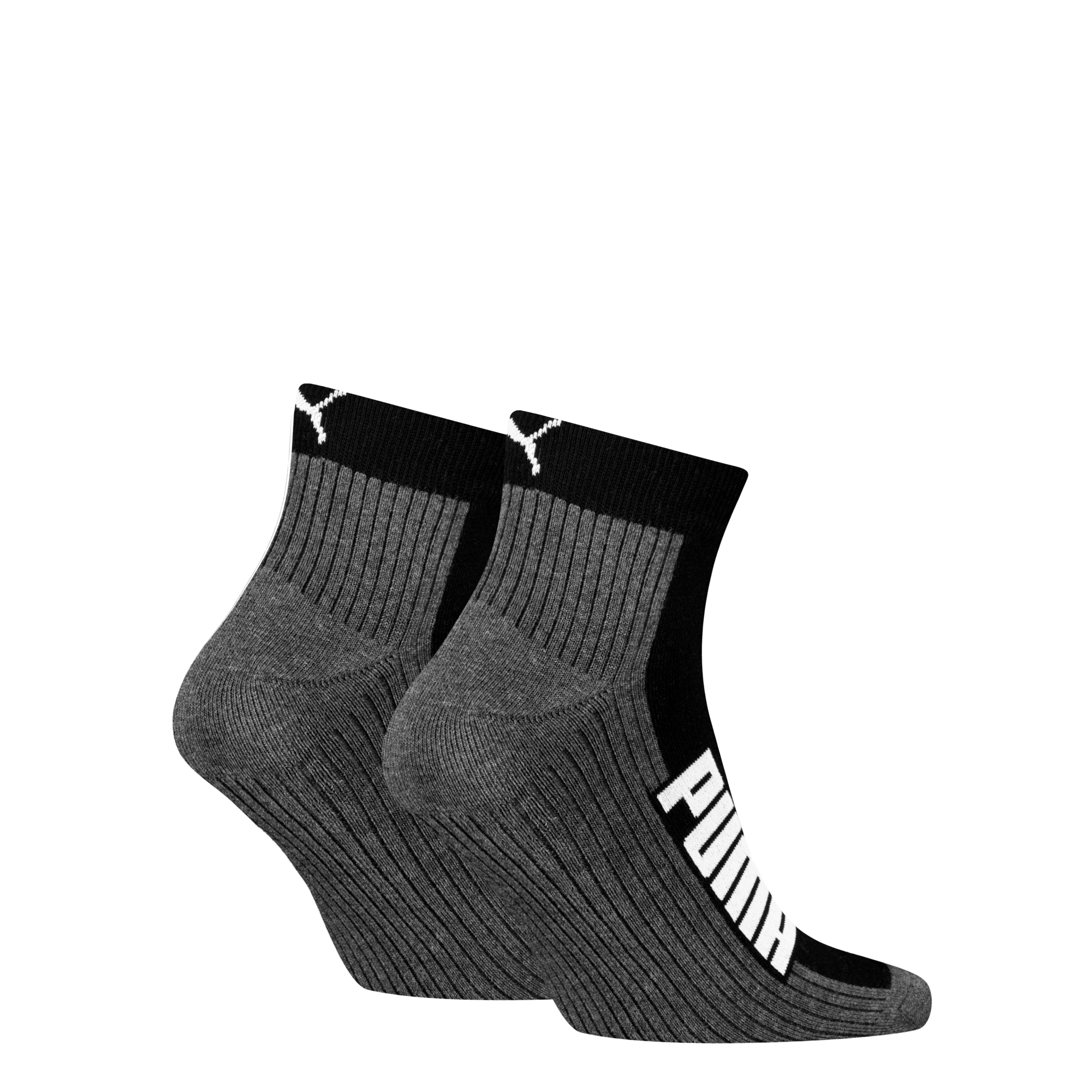 PUMA Chaussettes courtes »PUMA UNISEX BWT CUSHIONED  QUARTER 2P« 2 Paar,  Zweifarbig, Rippenbündchen