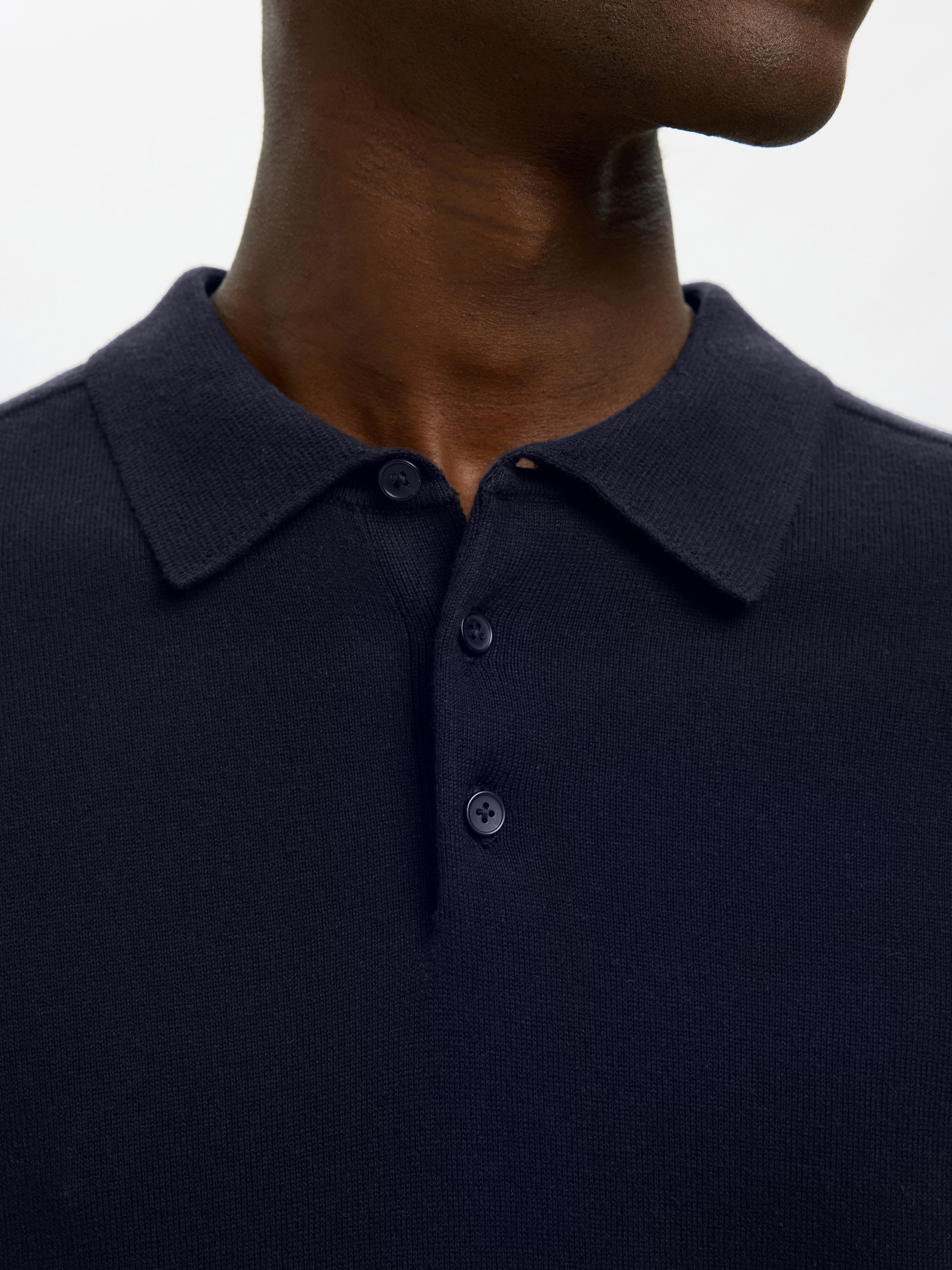 SELECTED Polo »SLHBERG SS KNIT POLO NOOS« aus Feinstrick