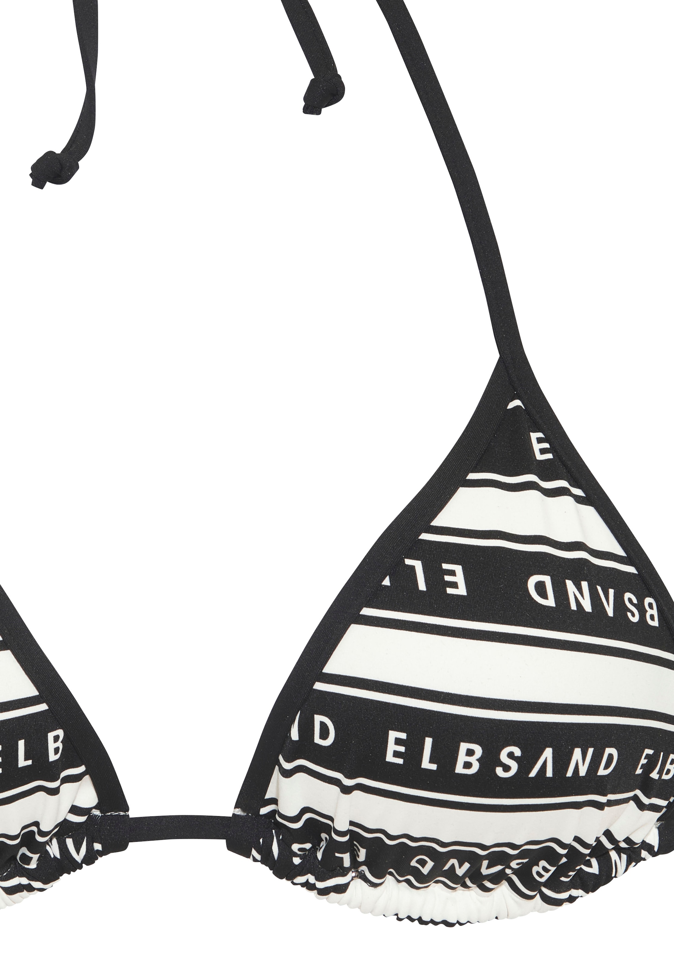 Elbsand Bikini triangle »Zone« Ensemble,  mit kontrastfarbenen Streifen und Schriftzügen