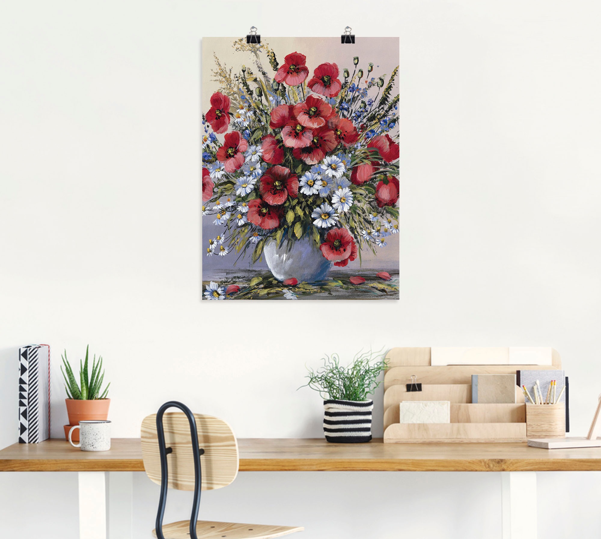 Artland Wandbild »Rote Mohnblumen«, Blumen, (1 St.), als Leinwandbild, Poster, Wandaufkleber in verschied. Grössen
