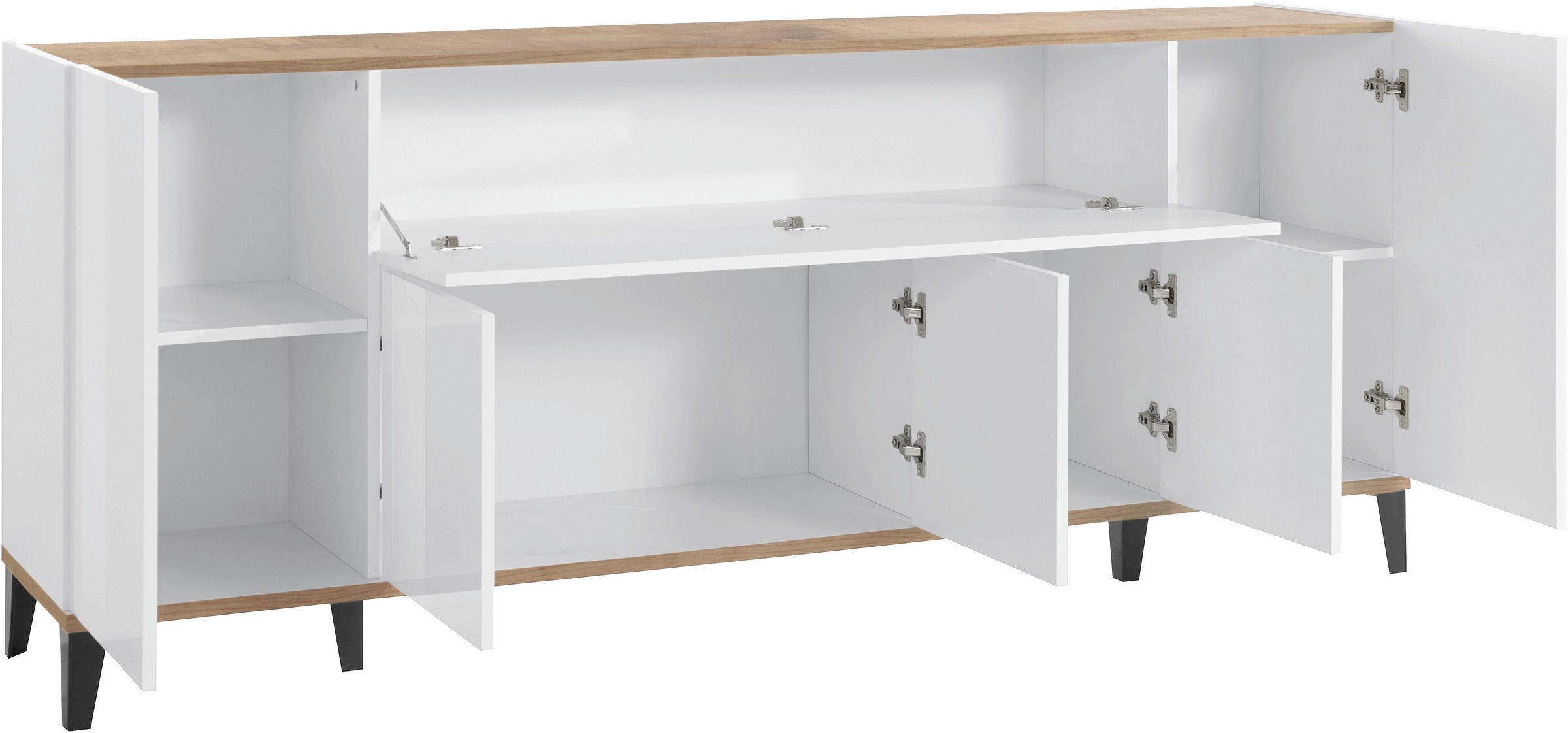 INOSIGN Sideboard »Sunrise«, Kommode mit 5 Türen und 1 Klapptür, Breite 200 cm