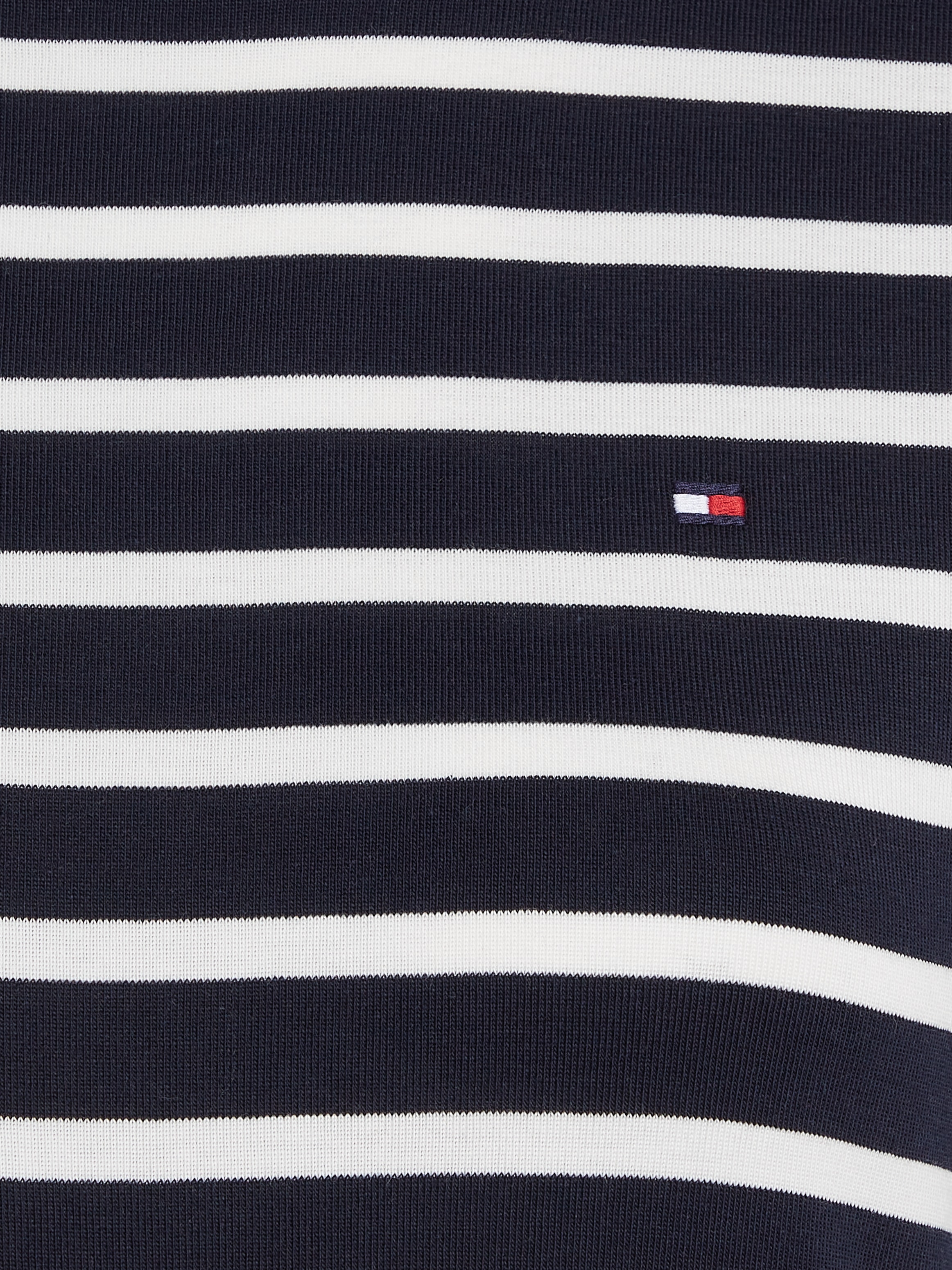 Tommy Hilfiger Shirtkleid »NEW CODY STR SLIM KNEE DRS SS«, mit allover Streifendessin, Logo-Flag
