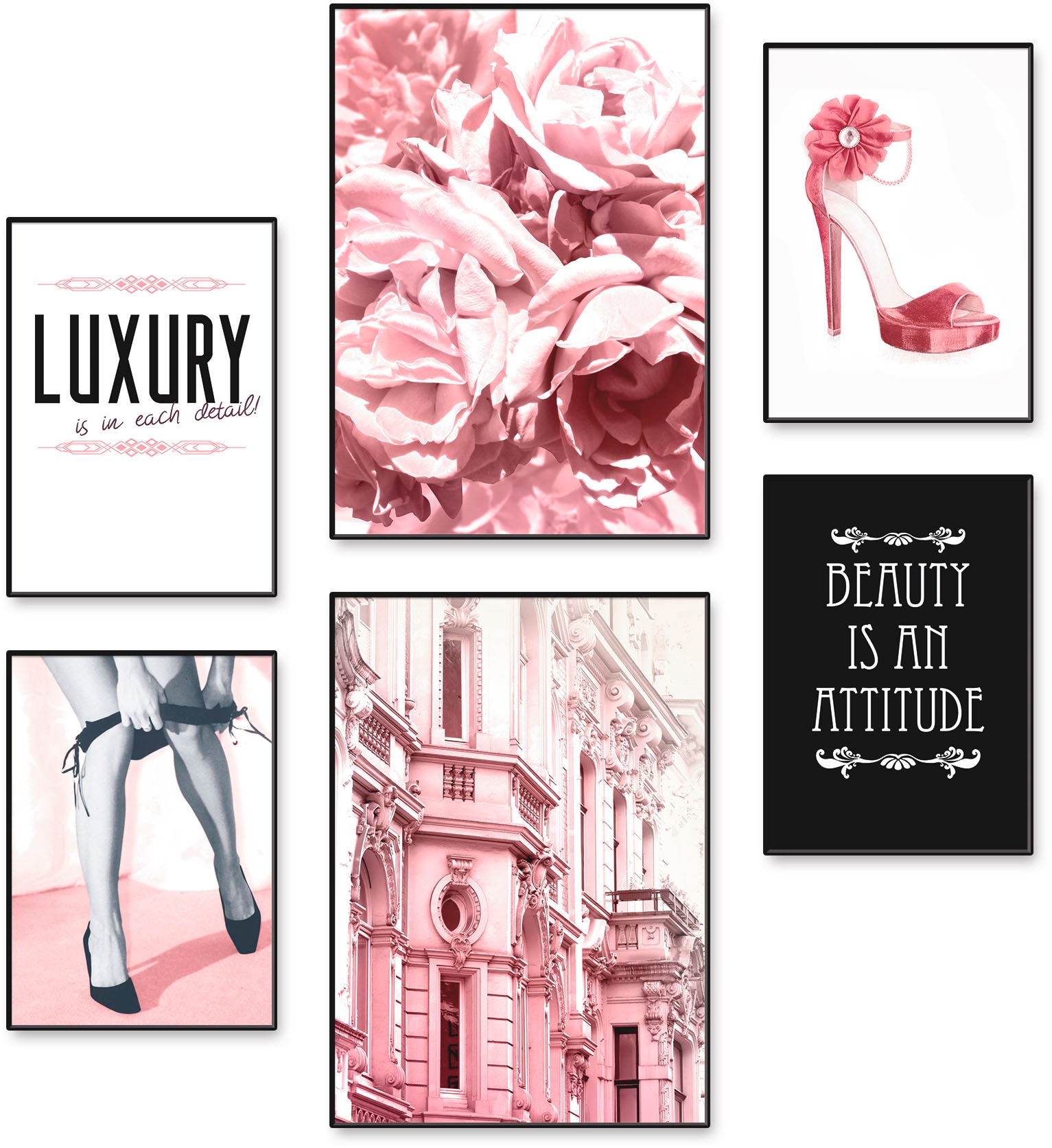Image of Artland Poster "Lebensstil Beauty" Frau 6 Stk. tlg. Bilder Set, 6tlg. 4xDIN A4 / 2xDIN A3, ohne Rahmen