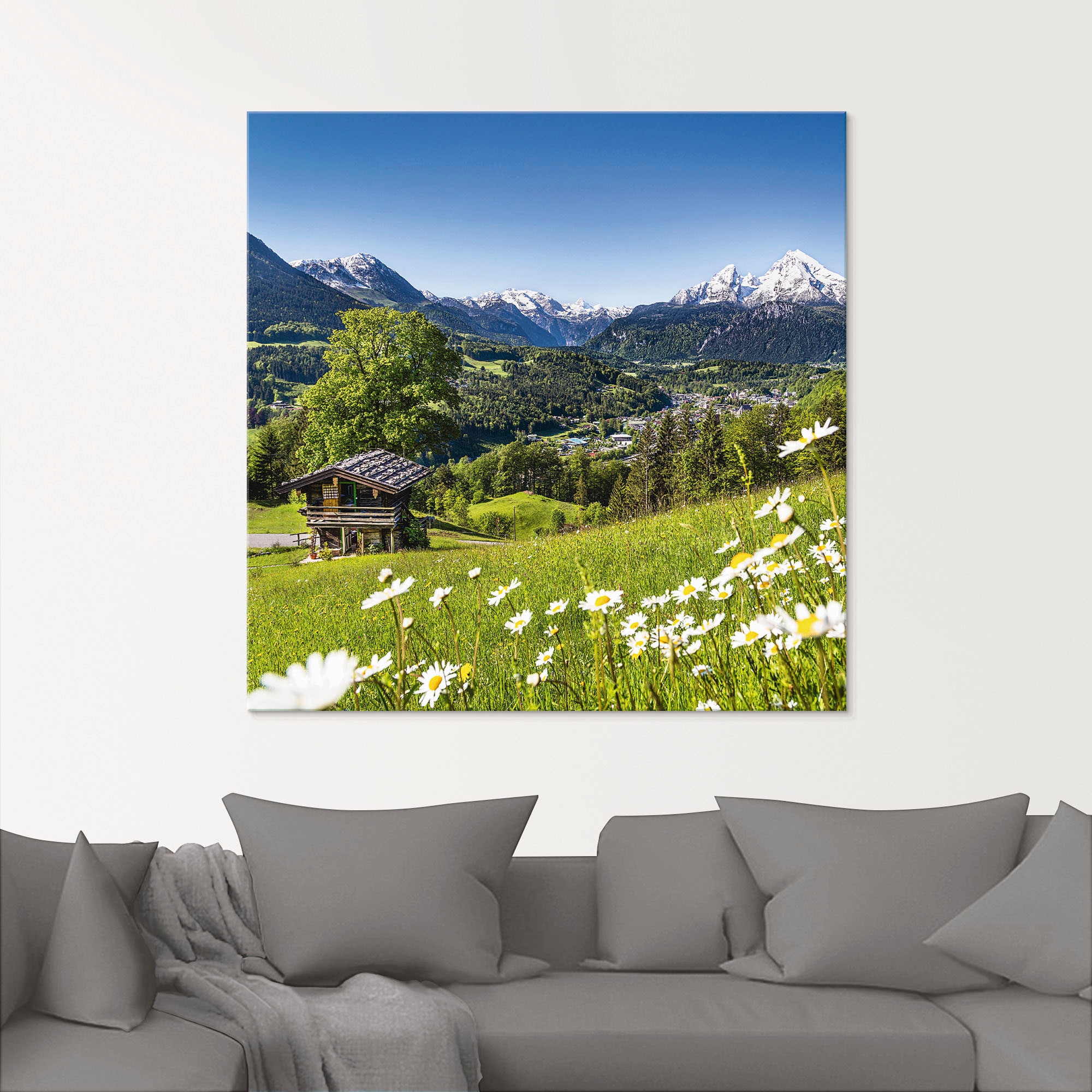 Artland Glasbild »Landschaft in den Bayerischen Alpen« Berge 1 Stk. tlg. in verschiedenen Grössen