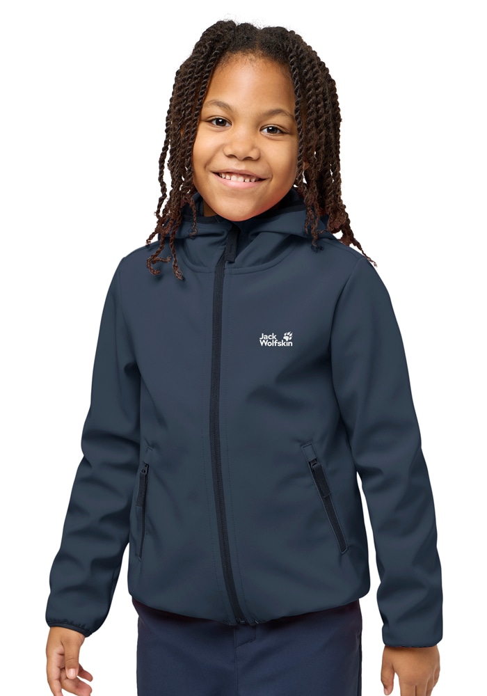 Jack Wolfskin Veste softshell »FOURWINDS JACKET KIDS« mit Kapuze