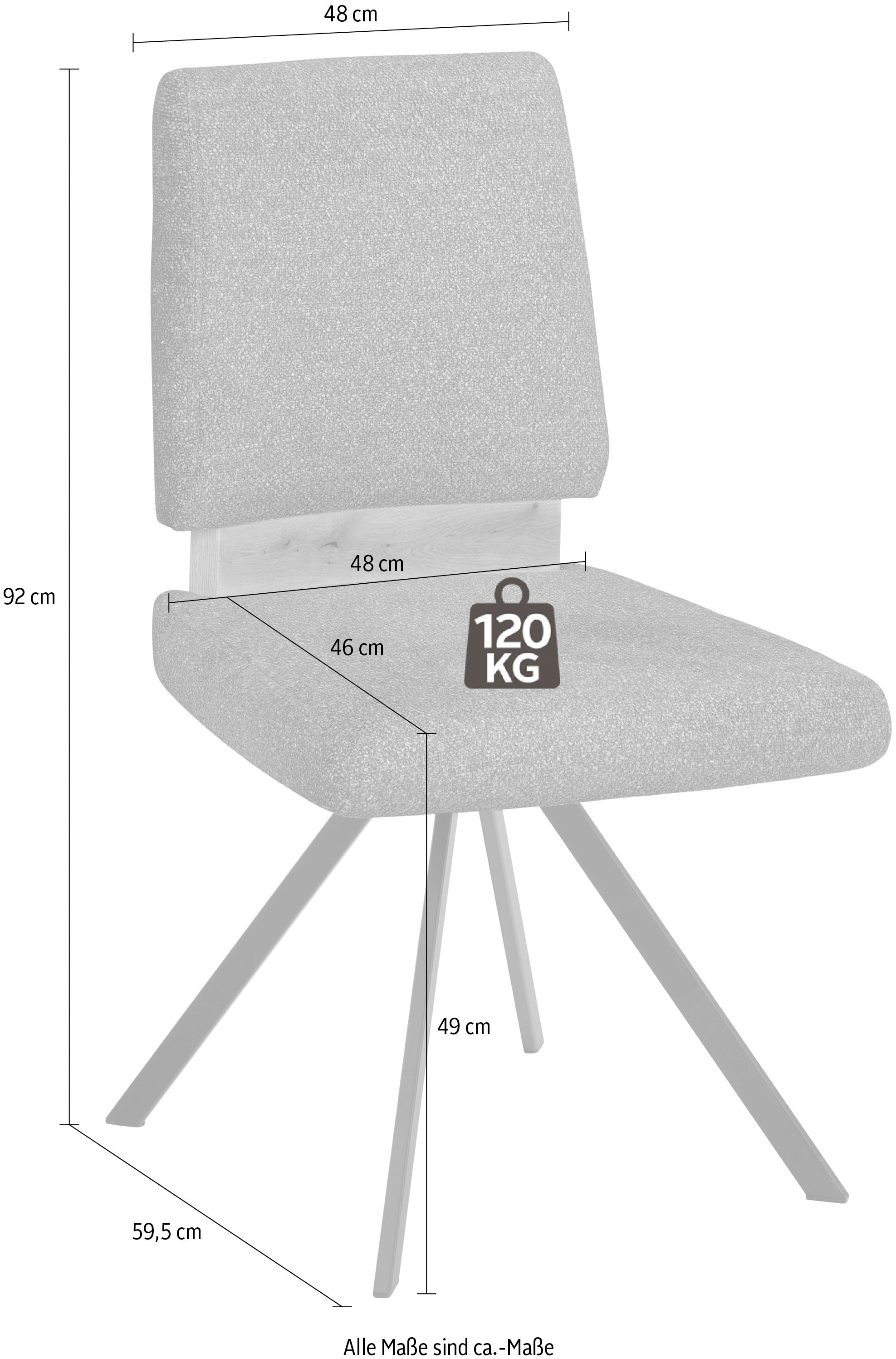 massivline&more Chaise de salle à manger »Brügge 300« () 1 cuis