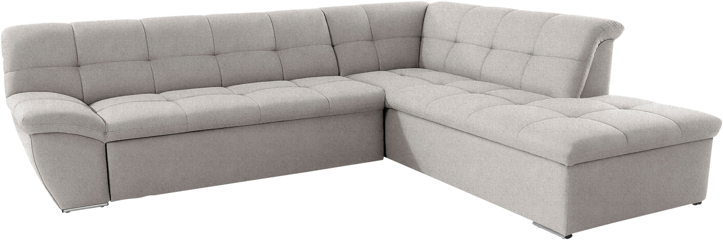 DOMO collection Ecksofa »Lagoa, moderne Sitzheftung, bequem und komfortabel, L-Form«, wahlweise mit Bettfunktion, frei im Raum stellbar, grosse Farbvielfalt