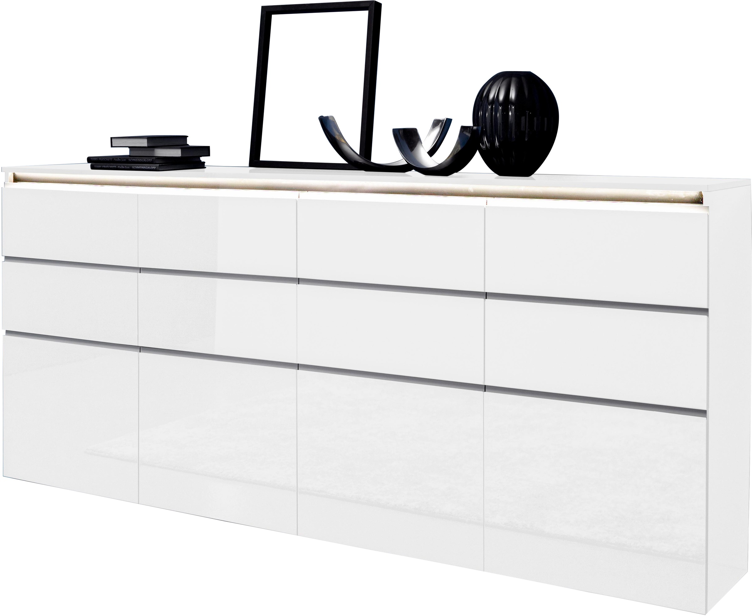 Image of Home affaire Highboard "Magic, Highboard, Hochschrank, Hochkommode" mit 4 Türen und 8 Schubkästen, Hochglanz lackiert, Breite 240cm