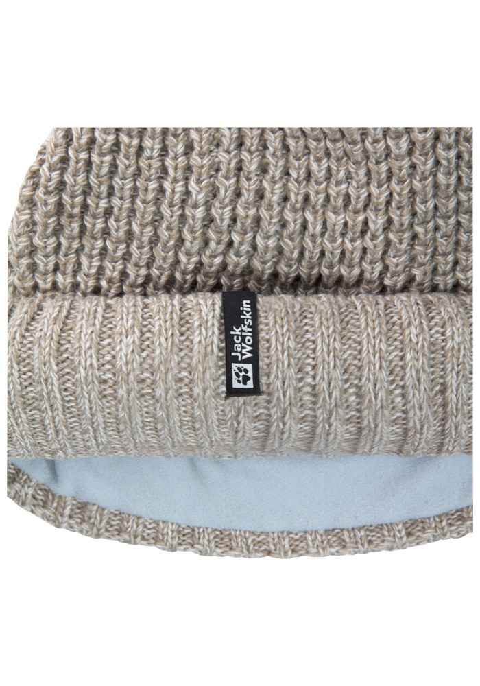 Jack Wolfskin Bonnet »MEDLEY KNIT BEANIE W« Bonnet à pompon, chaud, avec doublure en polaire