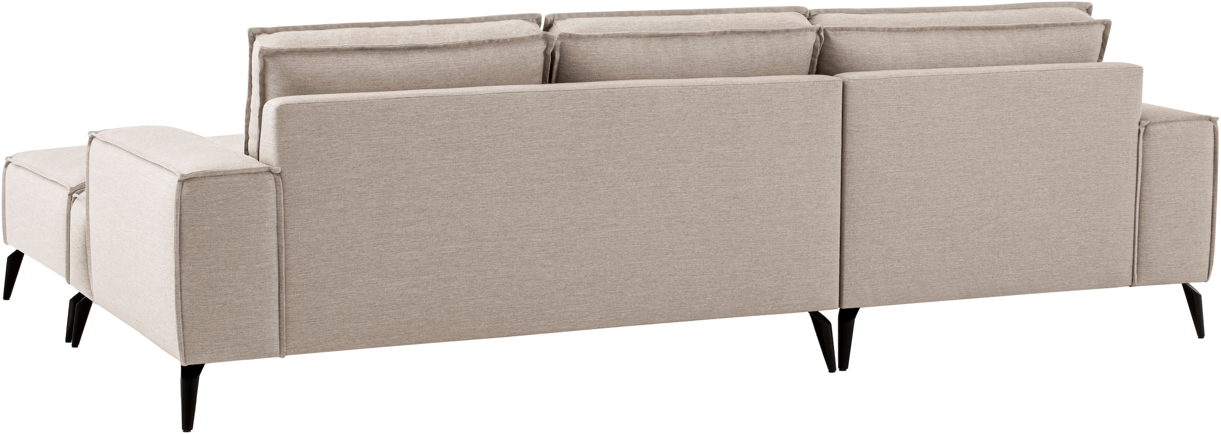 Home affaire Sitzgruppe »TVINNU, Polsterecke L-Form, Schlaffunktion, mit Hocker« Set, 2 Stk. tlg. Set, stellbar zum Schlafsofa (Krokodilverbinder)