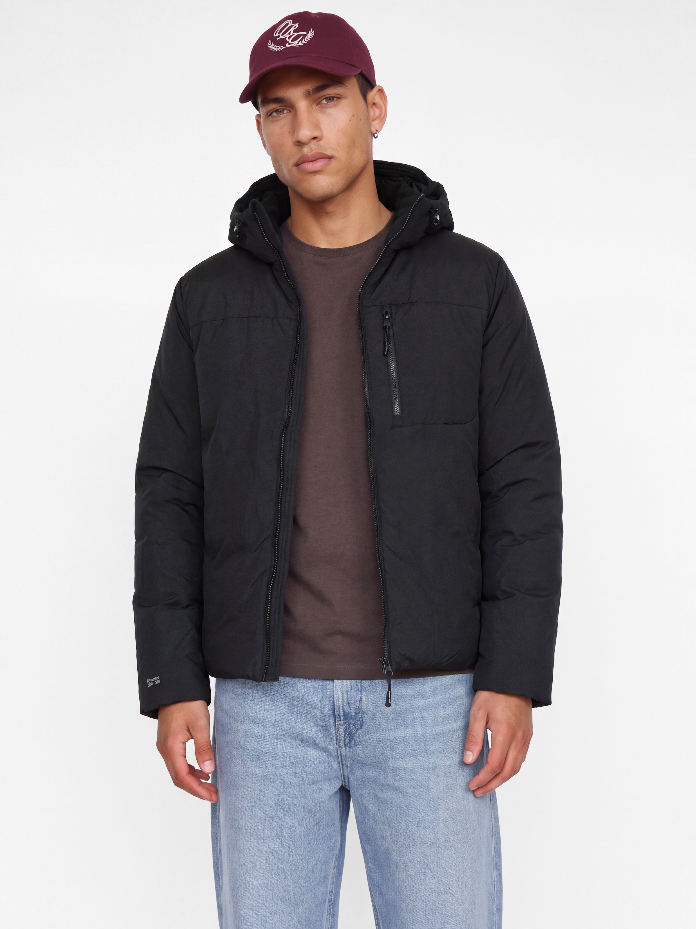 Image of Jack & Jones Steppjacke "JCOLEGACY DOWN PUFFER JACKET SN" mit Kapuze Kunstfaser, wasserabweisend