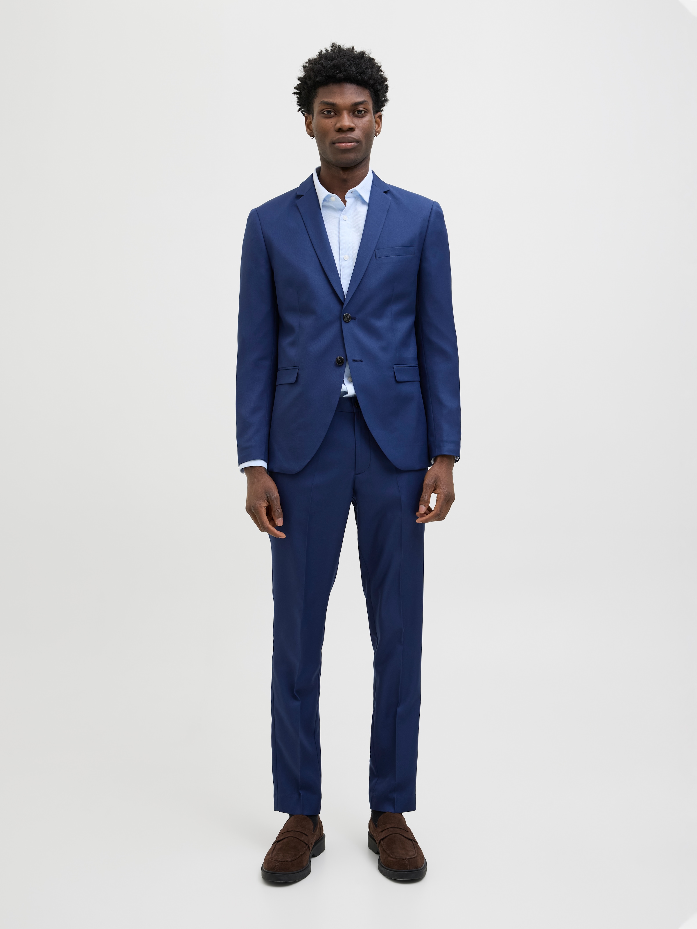 Jack & Jones Anzug »JPRCOSTA SUIT« Set, 2 tlg. sehr schmal aus Polyester, sehr schmale Passform, mit Reverskragen, Langarm-Sakko
