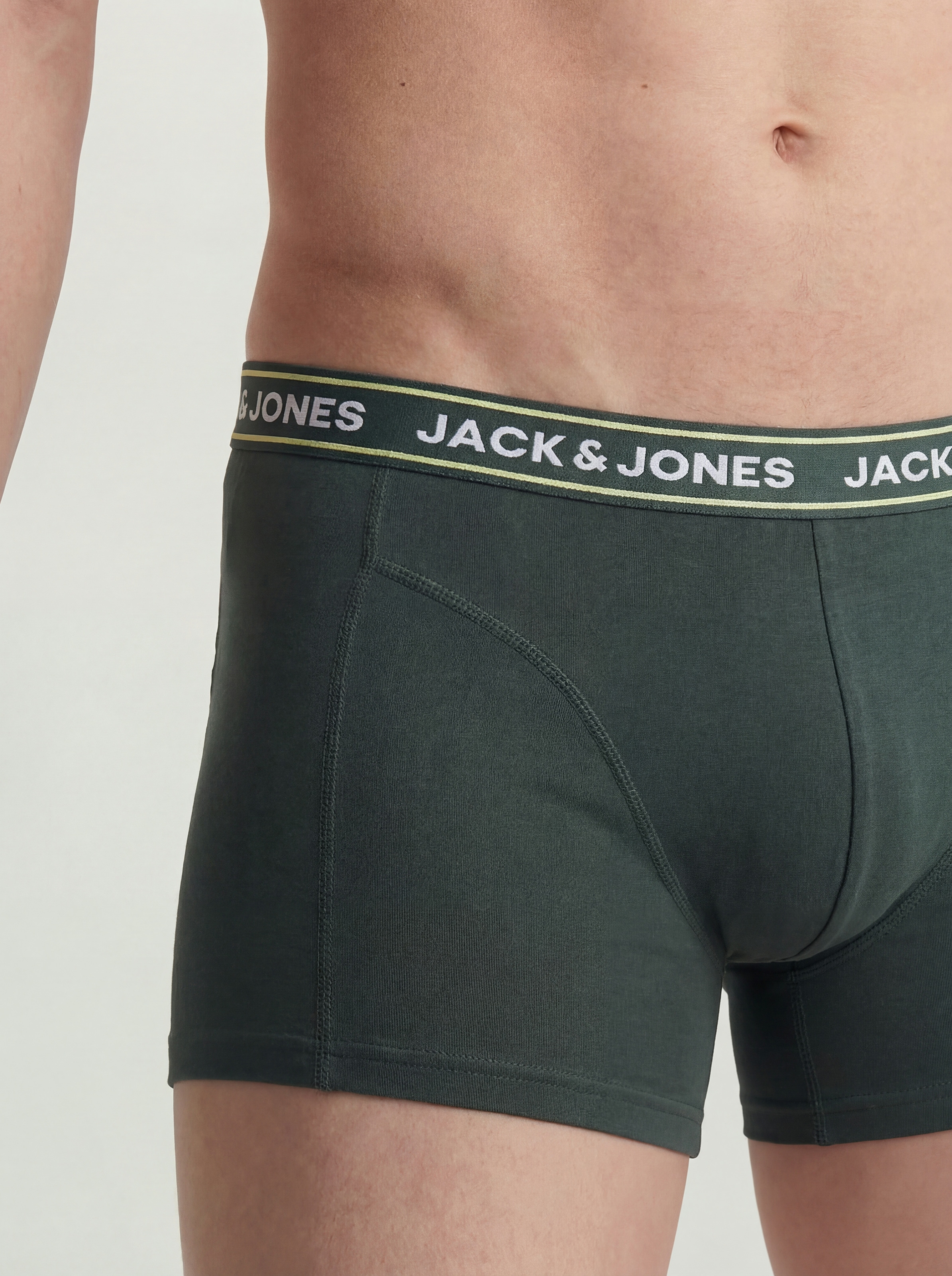 Jack & Jones Tronc »JACMAX SOLID TRUNKS 5 PACK BTW« Paquet, 5 cuis mélange de coton