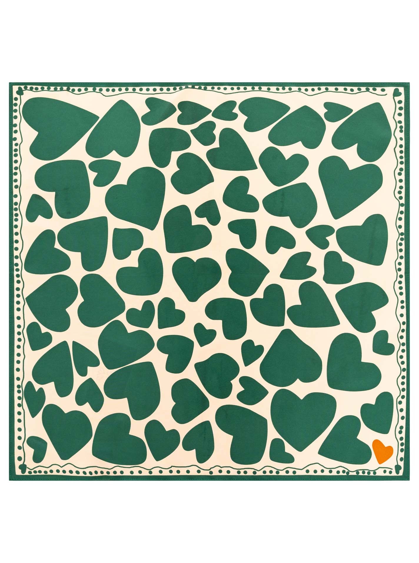 Zwillingsherz Foulard »"Herz'"« mit Herzmotiv, glänzend