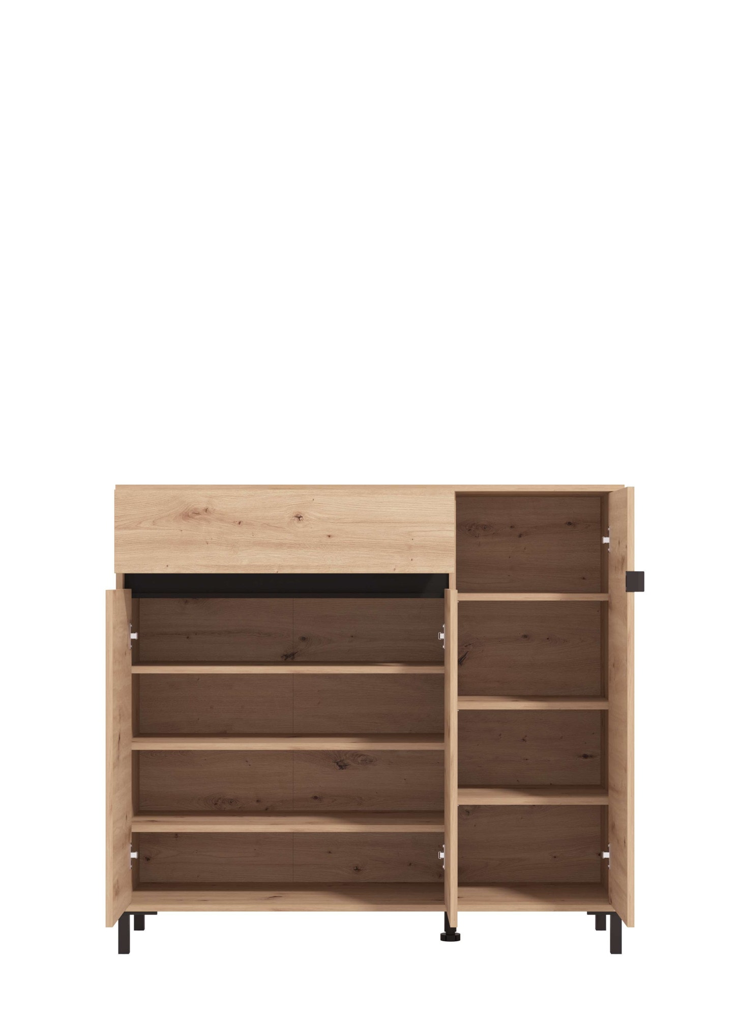 Home affaire Schuhkommode »Flannan, Schuhregal, Schuhschrank, Gesamthöhe 109,5 cm« sechs Regale und eine Schublade, Gesamtbreite 118,5 cm