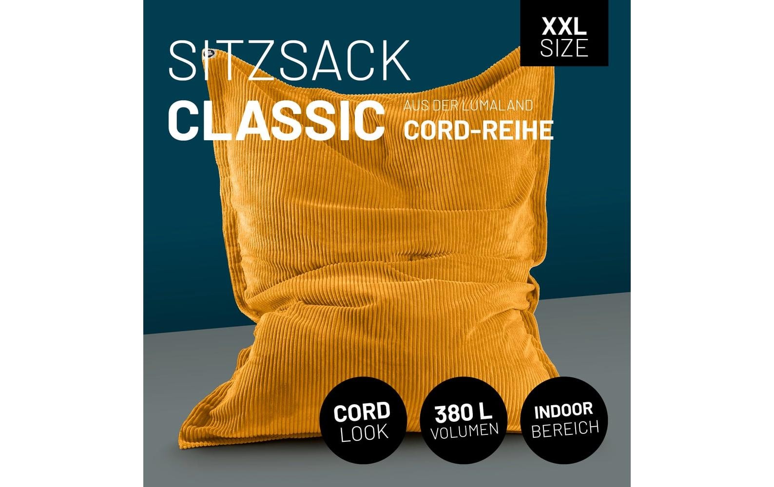 Lumaland Sitzsack »Cord XXL, 380 l«
