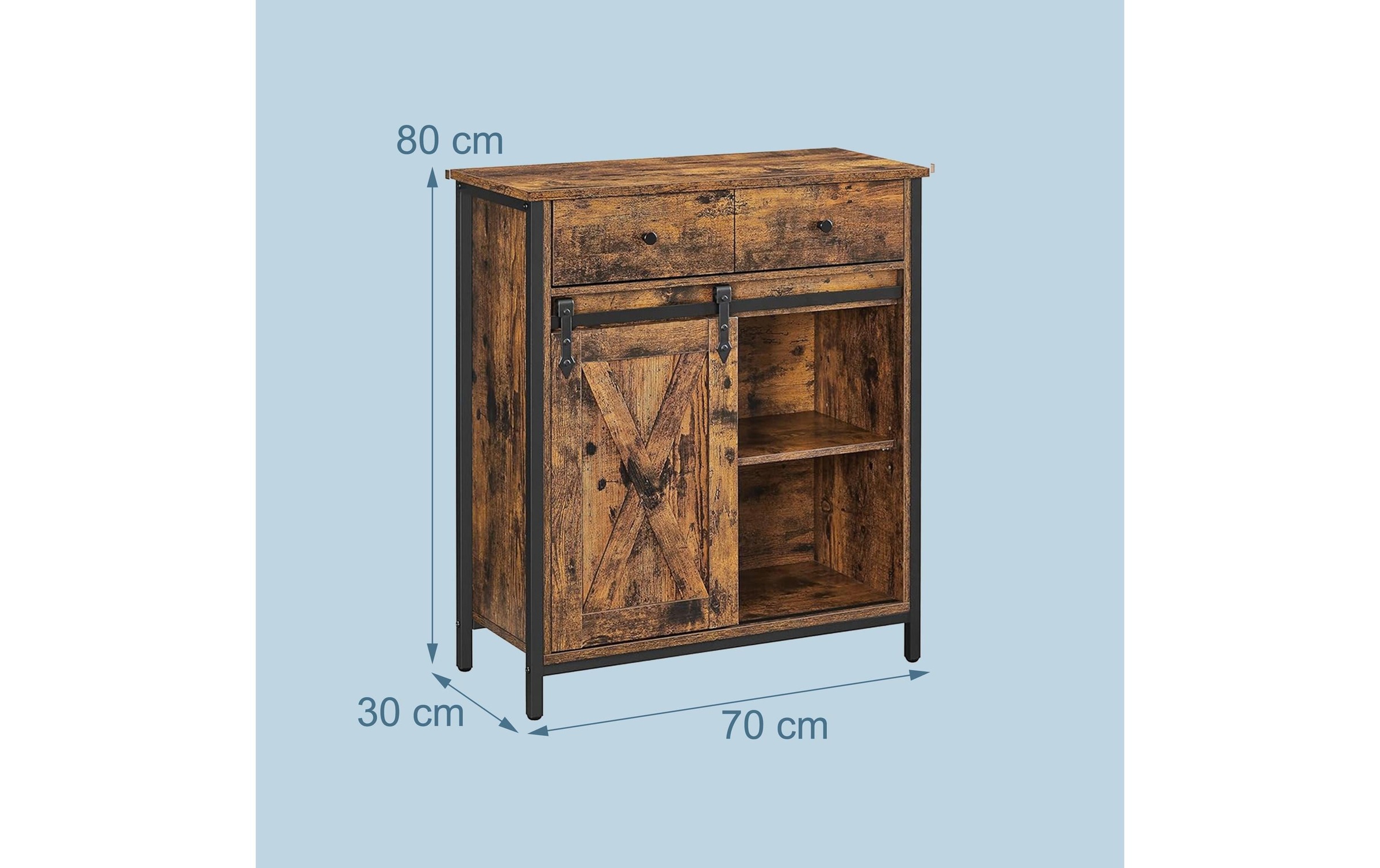 relaxdays Sideboard »80 x 70 x 30 cm«