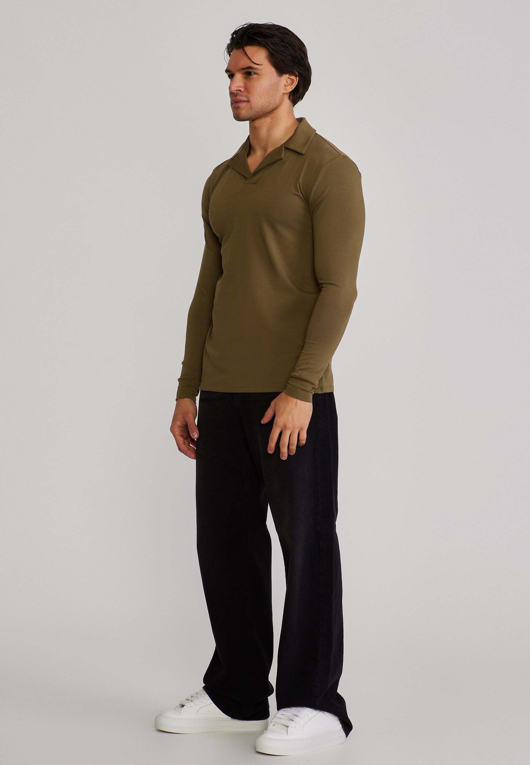 Siksilk Polo à manches longues »Siksilk Langarmpolo Longsleeved Revere«