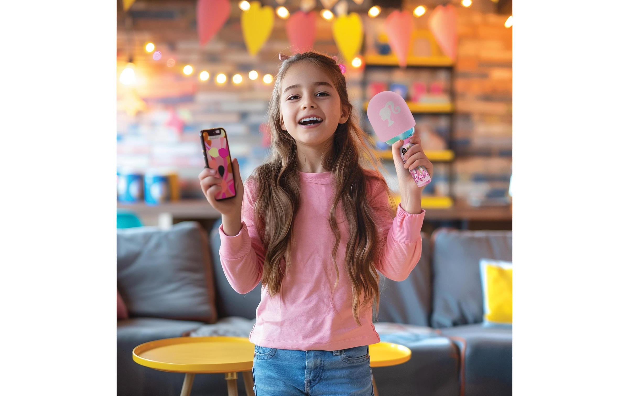 Lexibook® Mikrofon »Karaoke Bluetooth-/Wireless-Mikrofon Barbie«